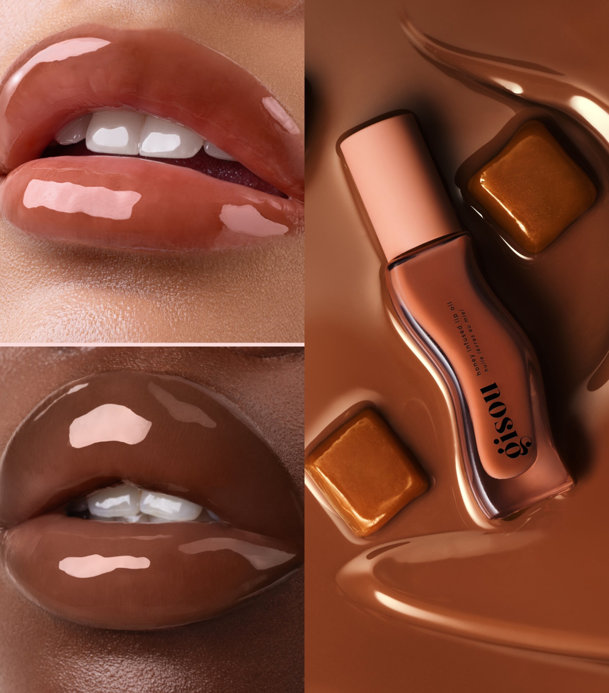 Gisou Honey Infused Lip Oil (8ml) Sticky Toffee Image 4