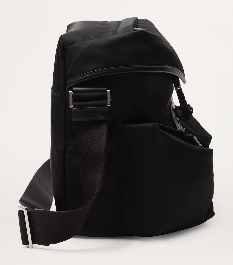Re-Nylon and Saffiano Leather Shoulder Bag F0002 Image 6