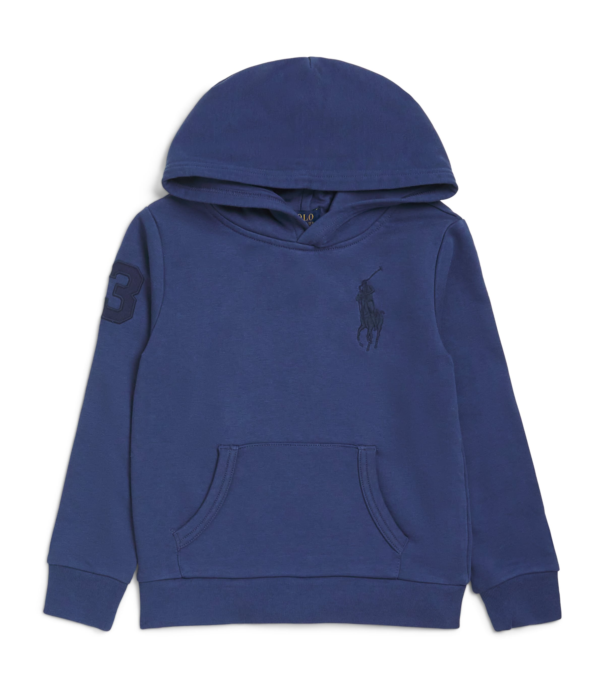 Ralph Lauren Kids Cotton Blend Logo Hoodie (6-14 Years) Navy Image 1