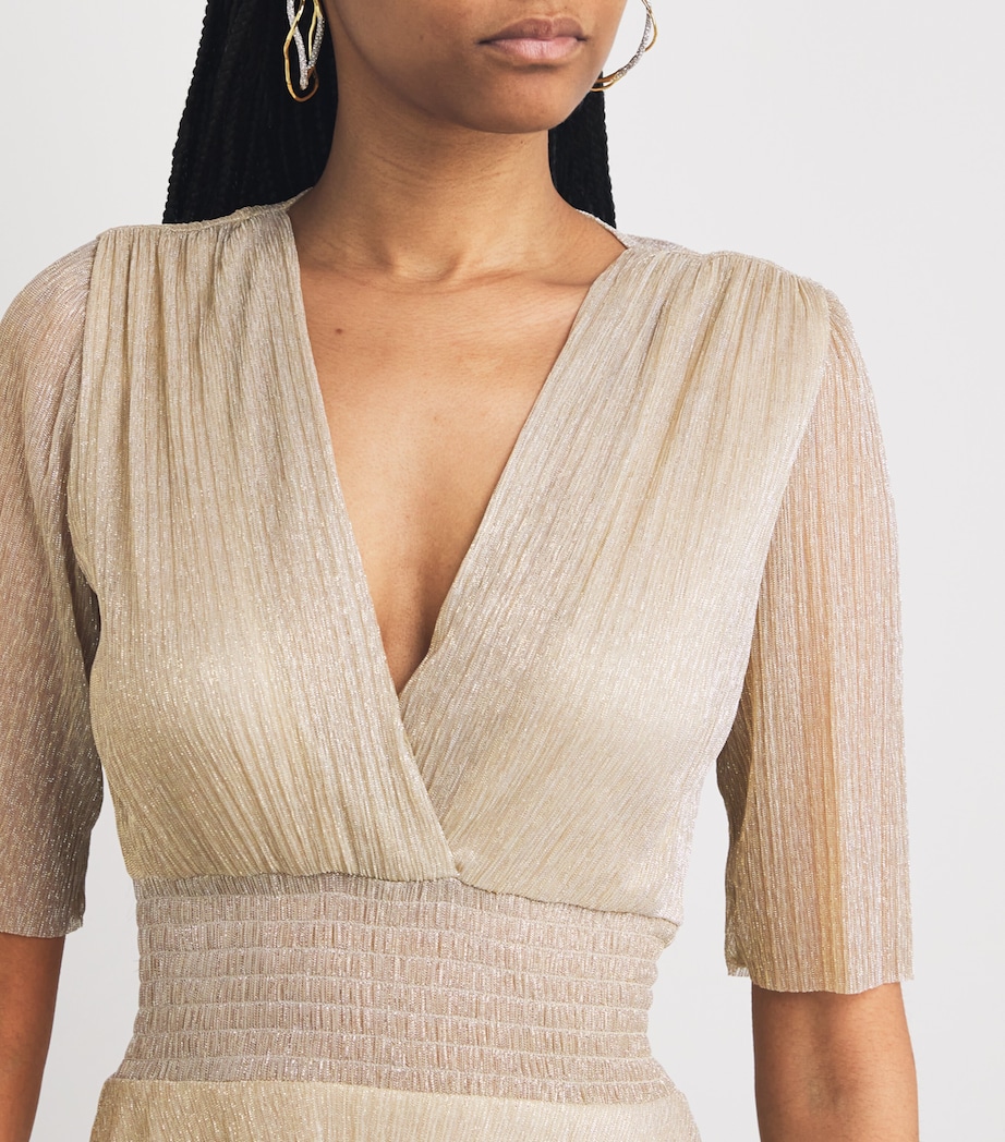 Tiered Midi Dress GOLD SILVER Image 4