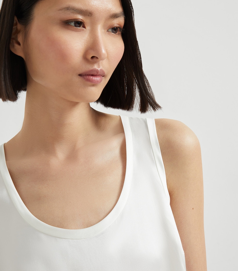 Stretch-Silk Satin Reversible Tank Top C600 Image 6