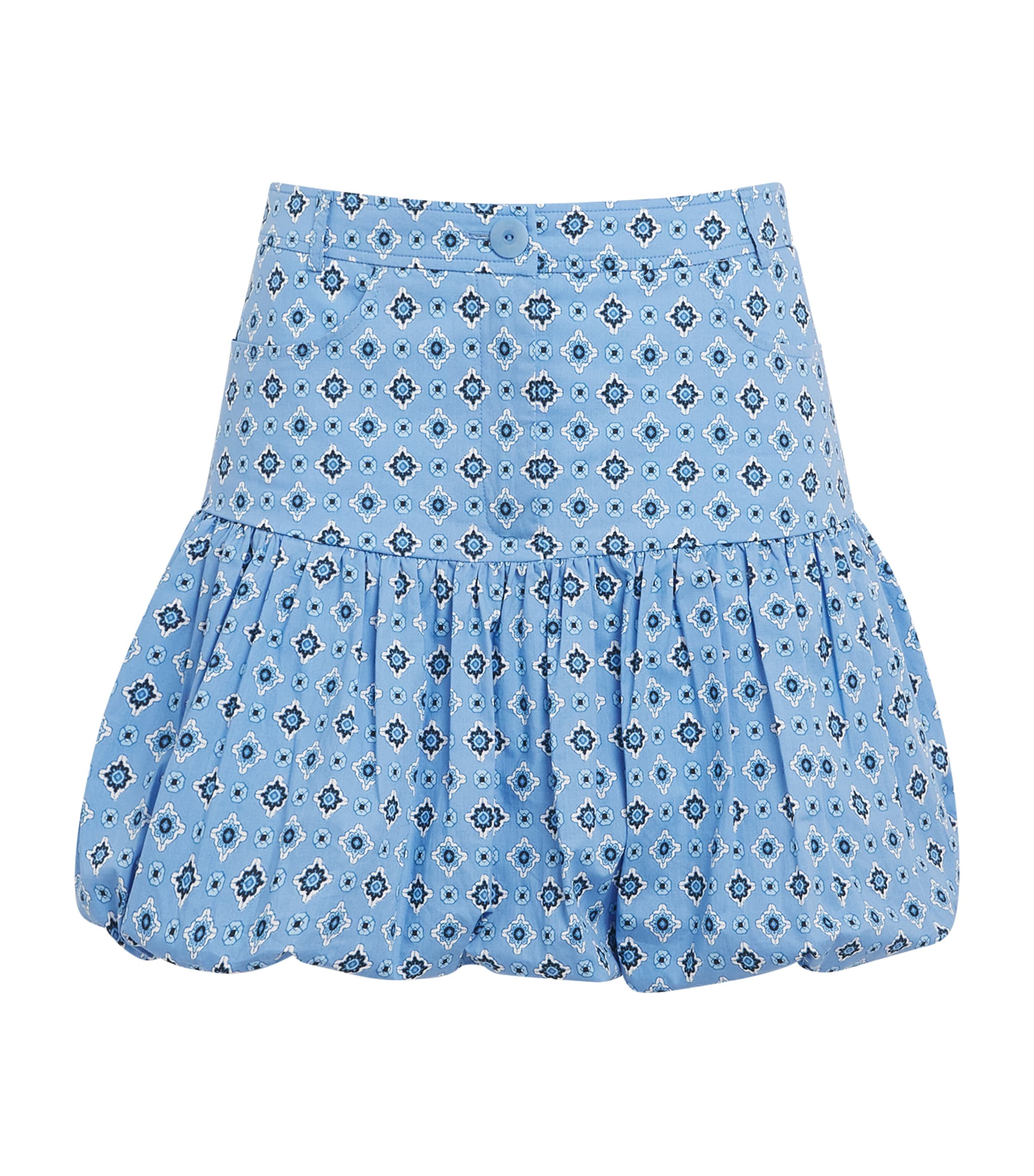 Claudie Pierlot Geometric Bubble Mini Skirt In Blue