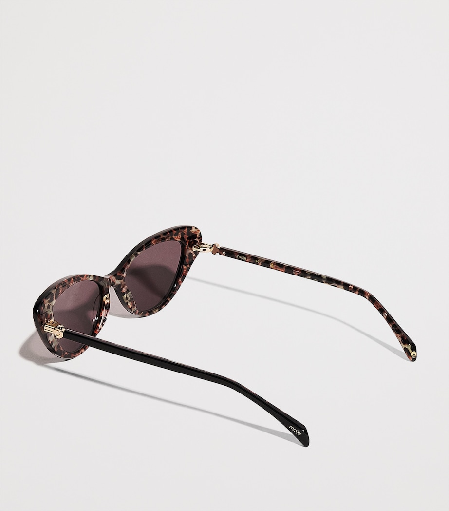 Acetate Cat Eye Sunglasses BLACK Image 3