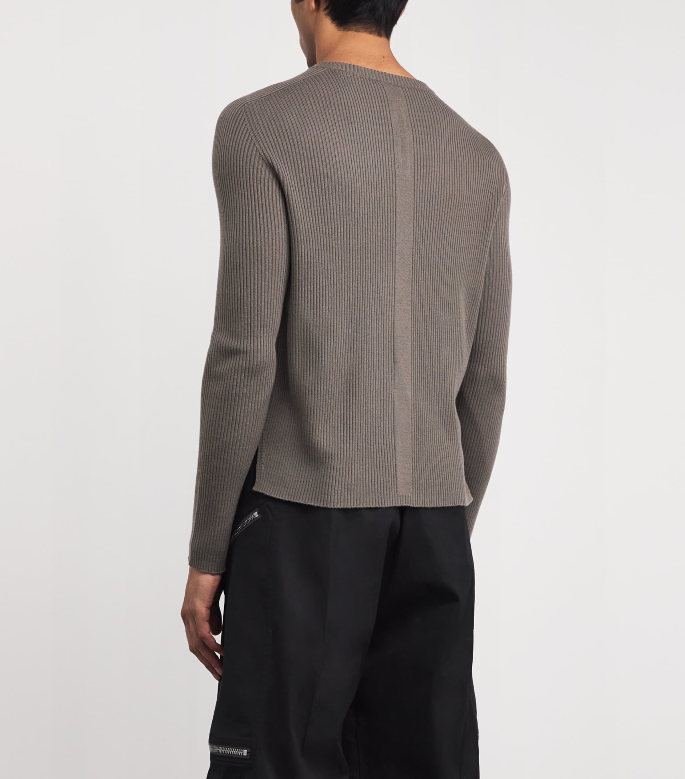 Virgin Wool Ribbed Geo Top DUST/ 34 Image 4