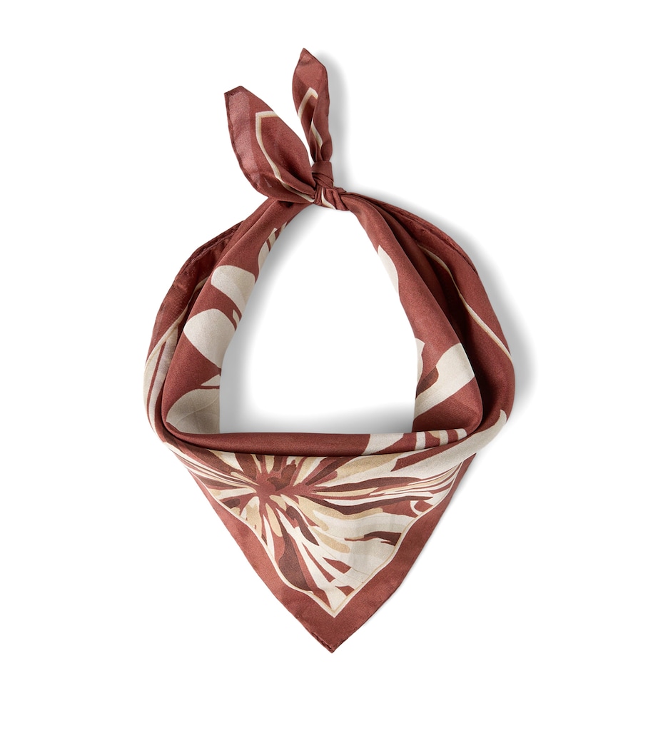 Brunello Cucinelli Silk Floral Scarf Image 1