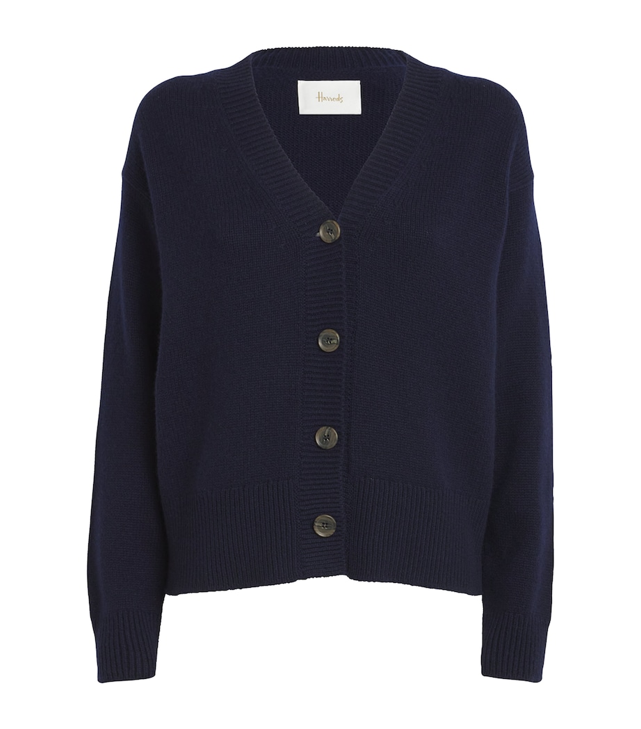 Cashmere Boxy Cardigan T&D NAVY Image 1