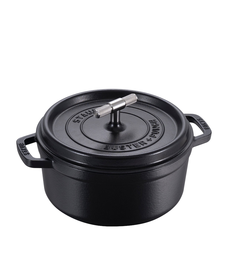 x Buster + Punch Cocotte with Steel Knob (24cm) BLACK Image 1