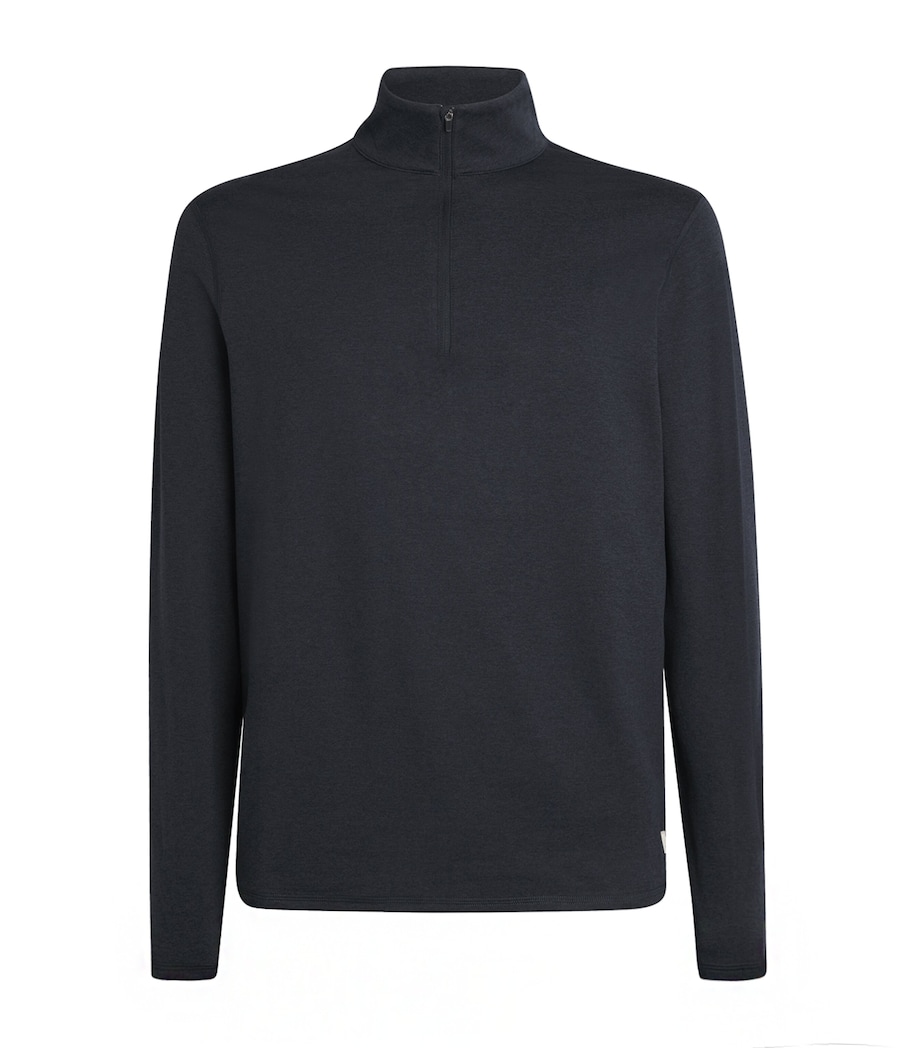 VUORI Mens Quarter-Zip Ponto Sweatshirt Hin/ink Heather Image 1