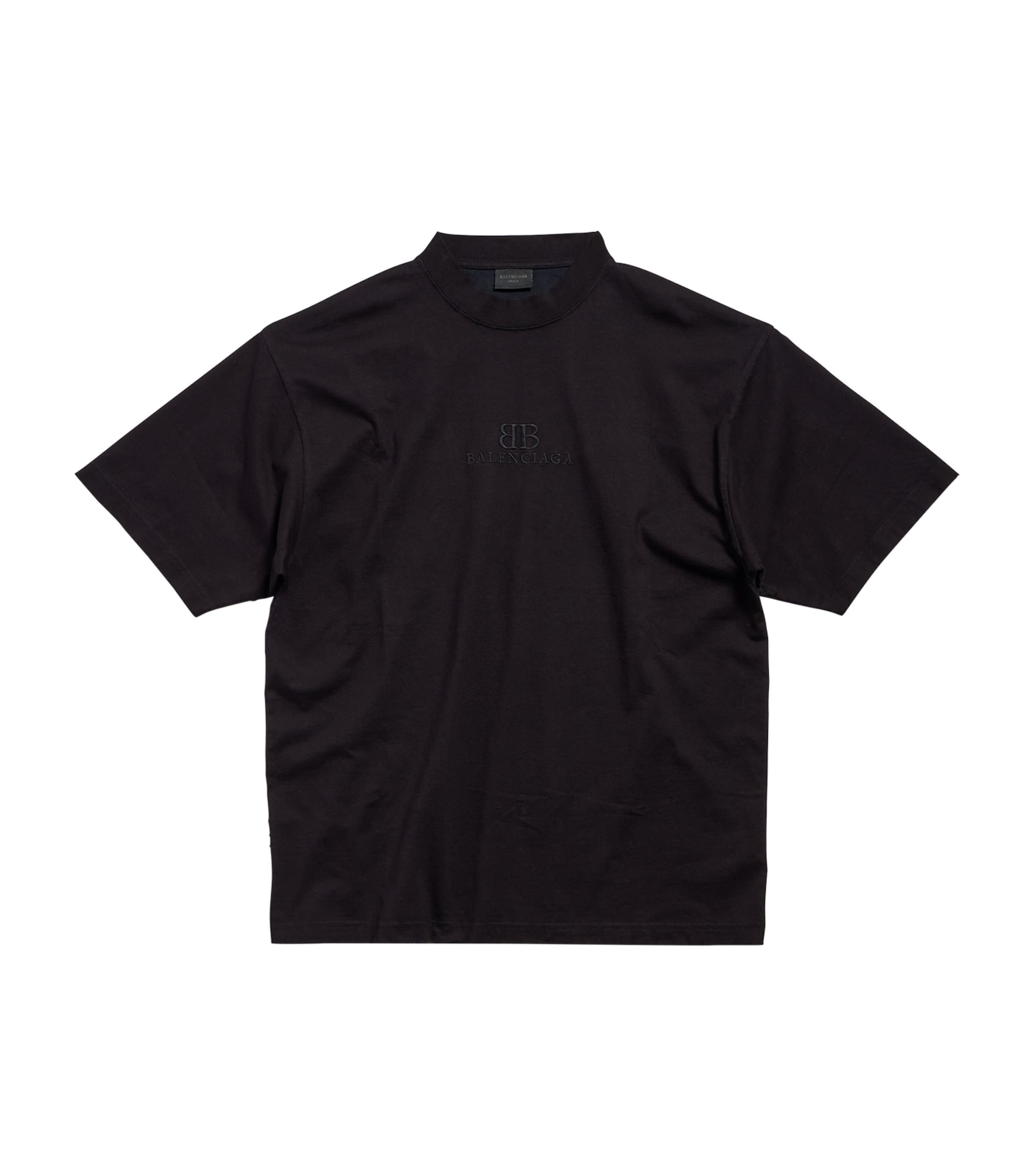 Balenciaga Logo-print Cotton T-shirt In Black