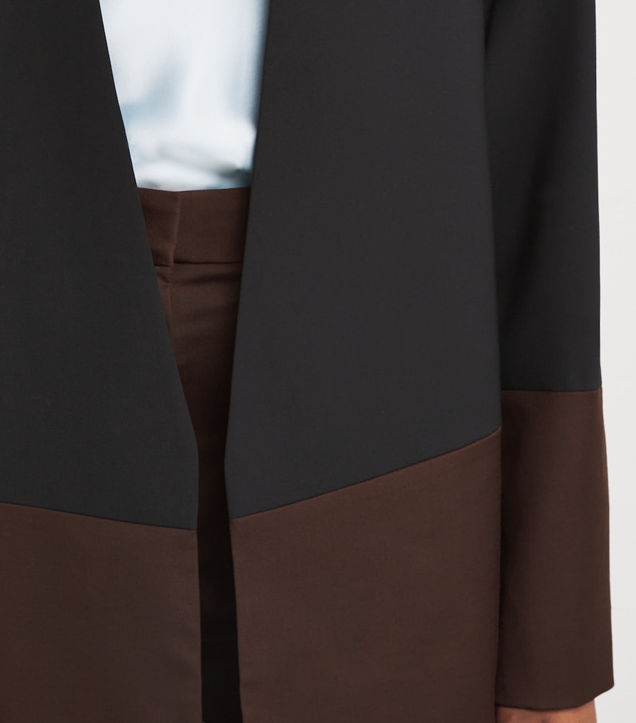 Oversized Two-Tone Vault Blazer DBLK BLACK/CHOCOLATE Image 6