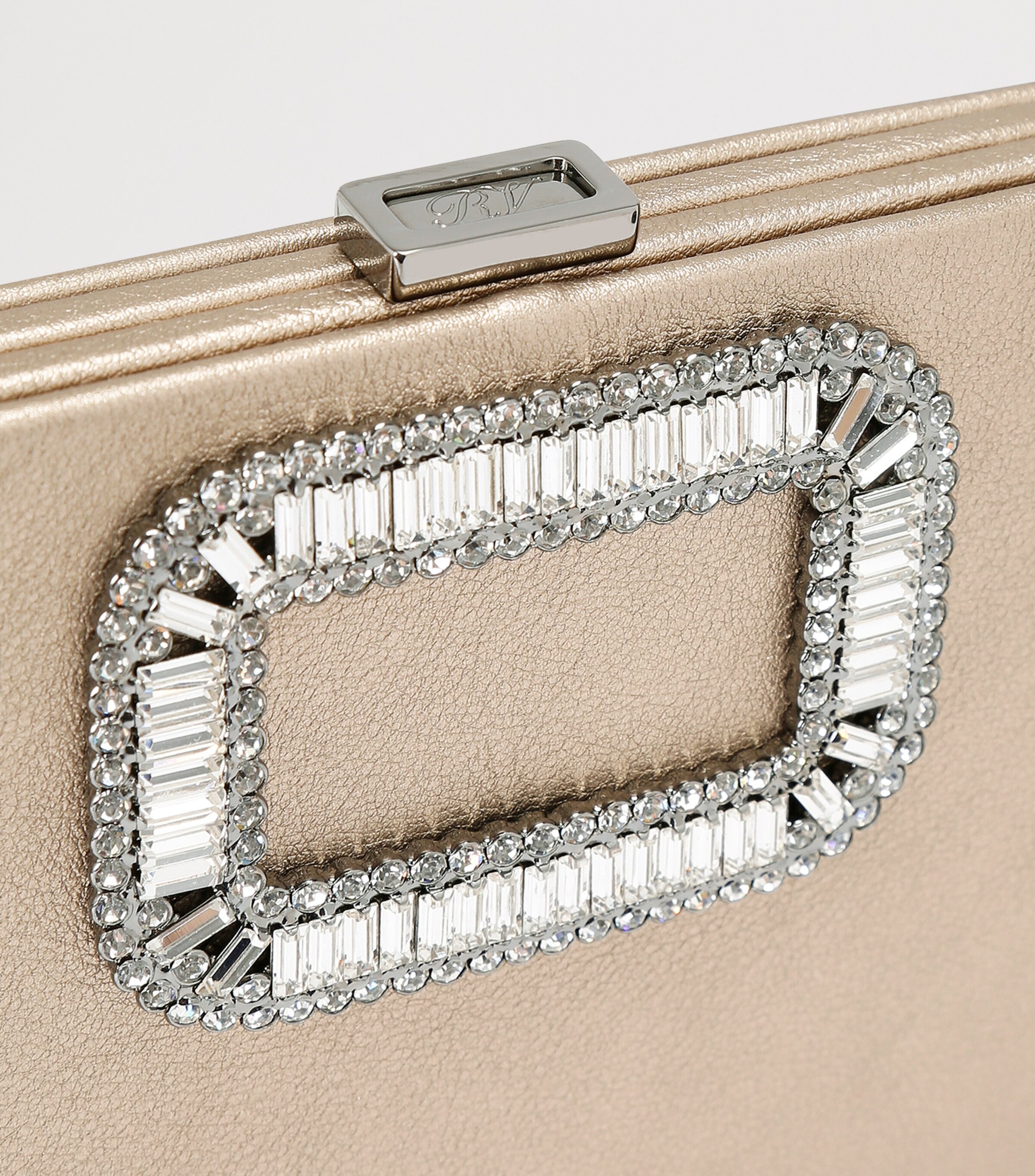 Leather Pilgrim Clutch Bag CHAMPAGNE Image 3