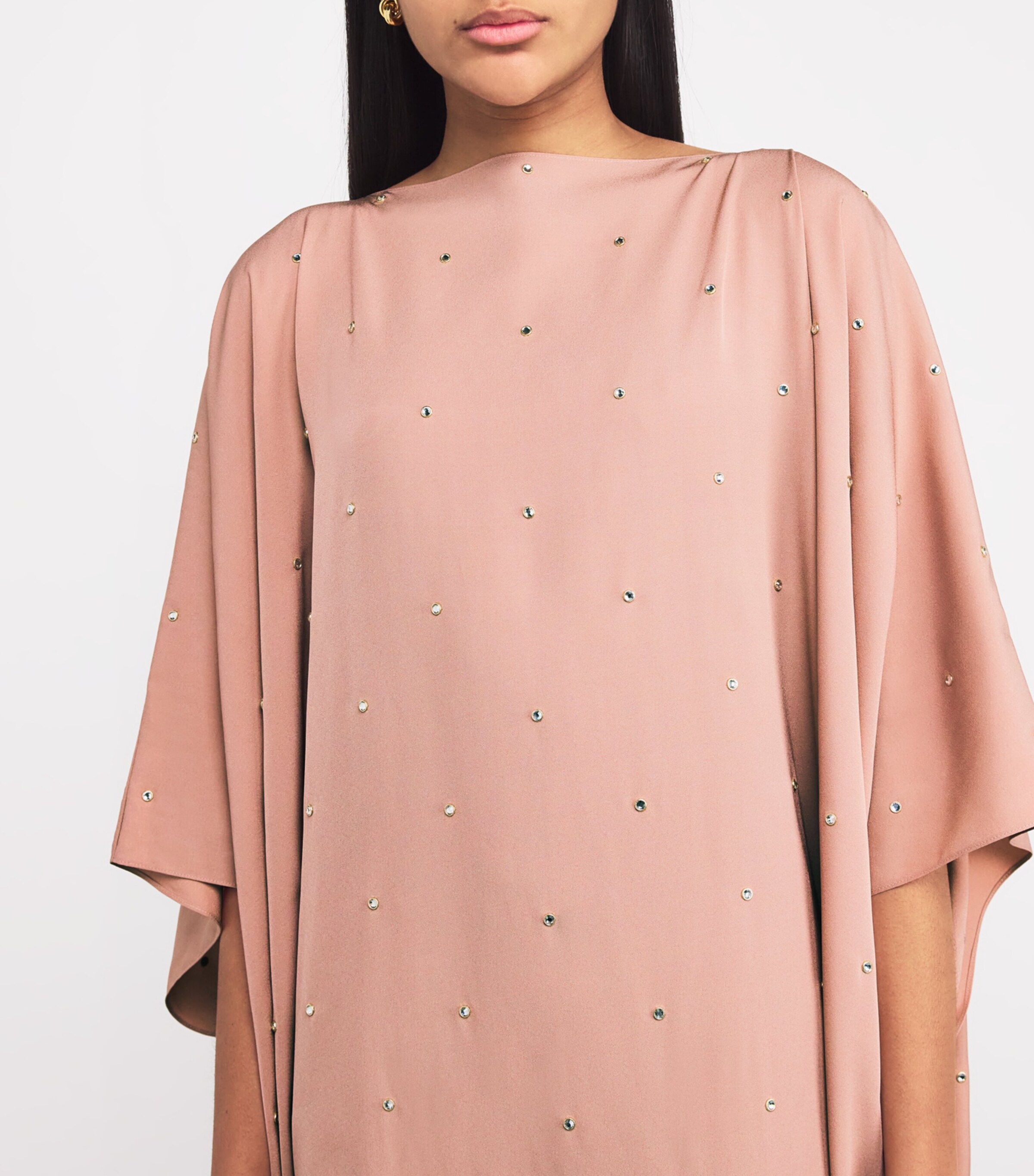 Stella McCartney Womens Rose Collection Embellished Maxi Dress Dusty Rose Image 7