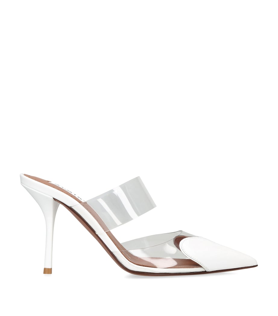 Leather Coeur Mules 90 WHITE Image 1