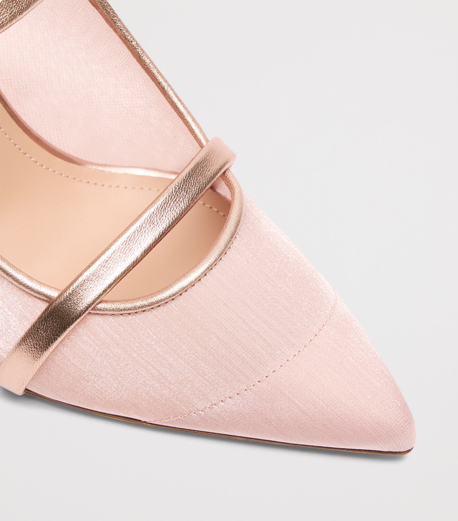 Malone Souliers Organza and Leather Maureen Heeled Mules 70 Pink Image 5