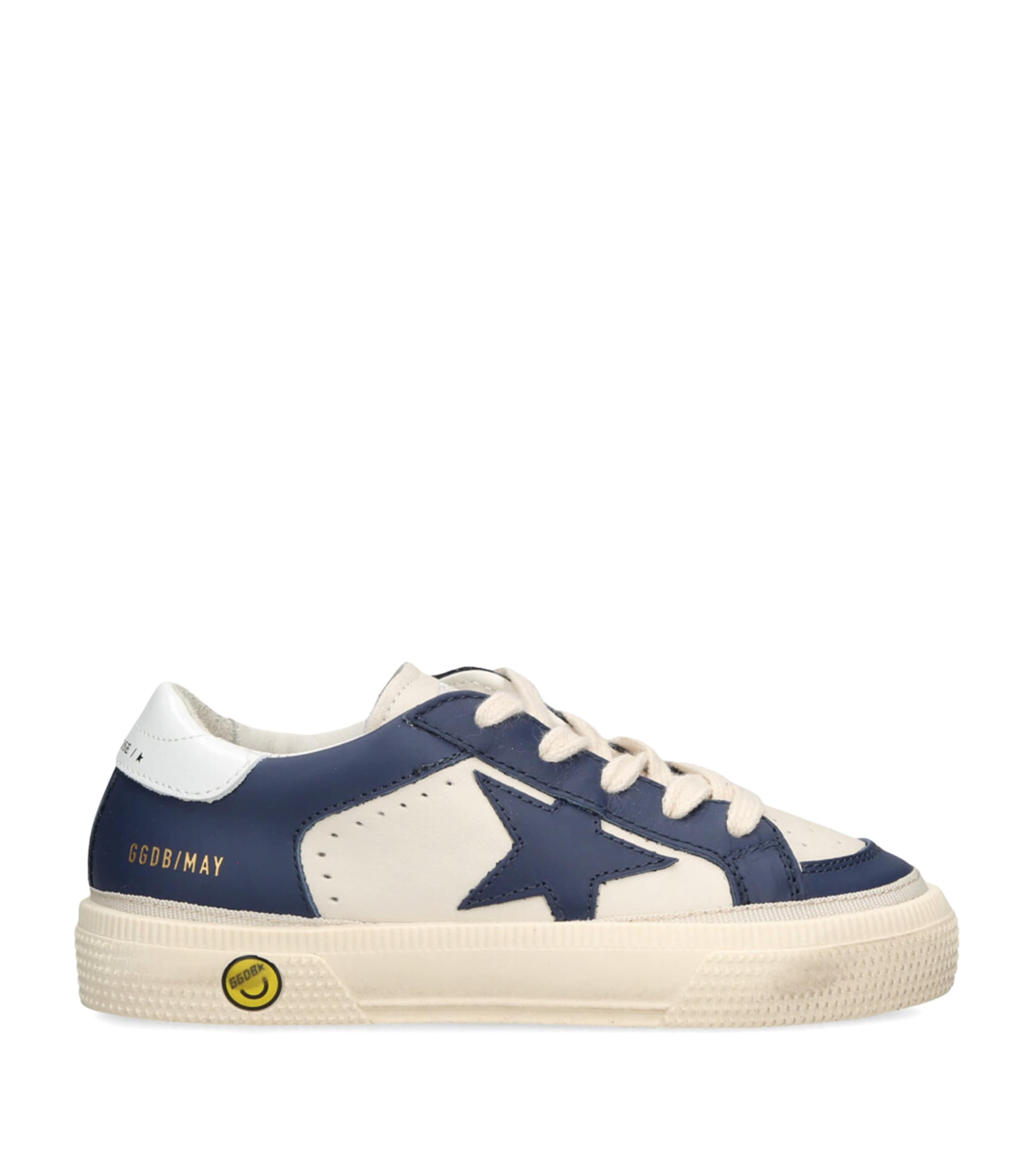 Golden Goose Leather May Sneakers In White