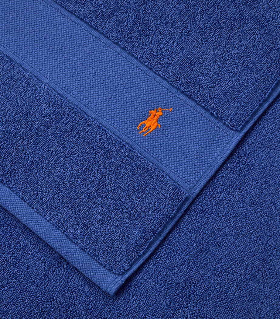 Polo Player Bath Sheet (90cm x 160cm) IRIS BLUE Image 6