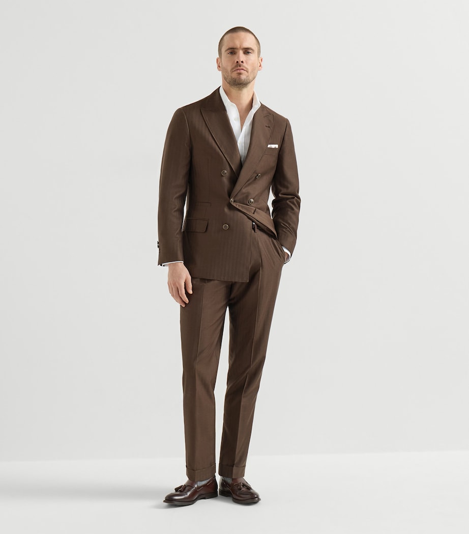 Brunello Cucinelli Mens Virgin Wool-Cashmere Leisure Two-Piece Suit Image 2
