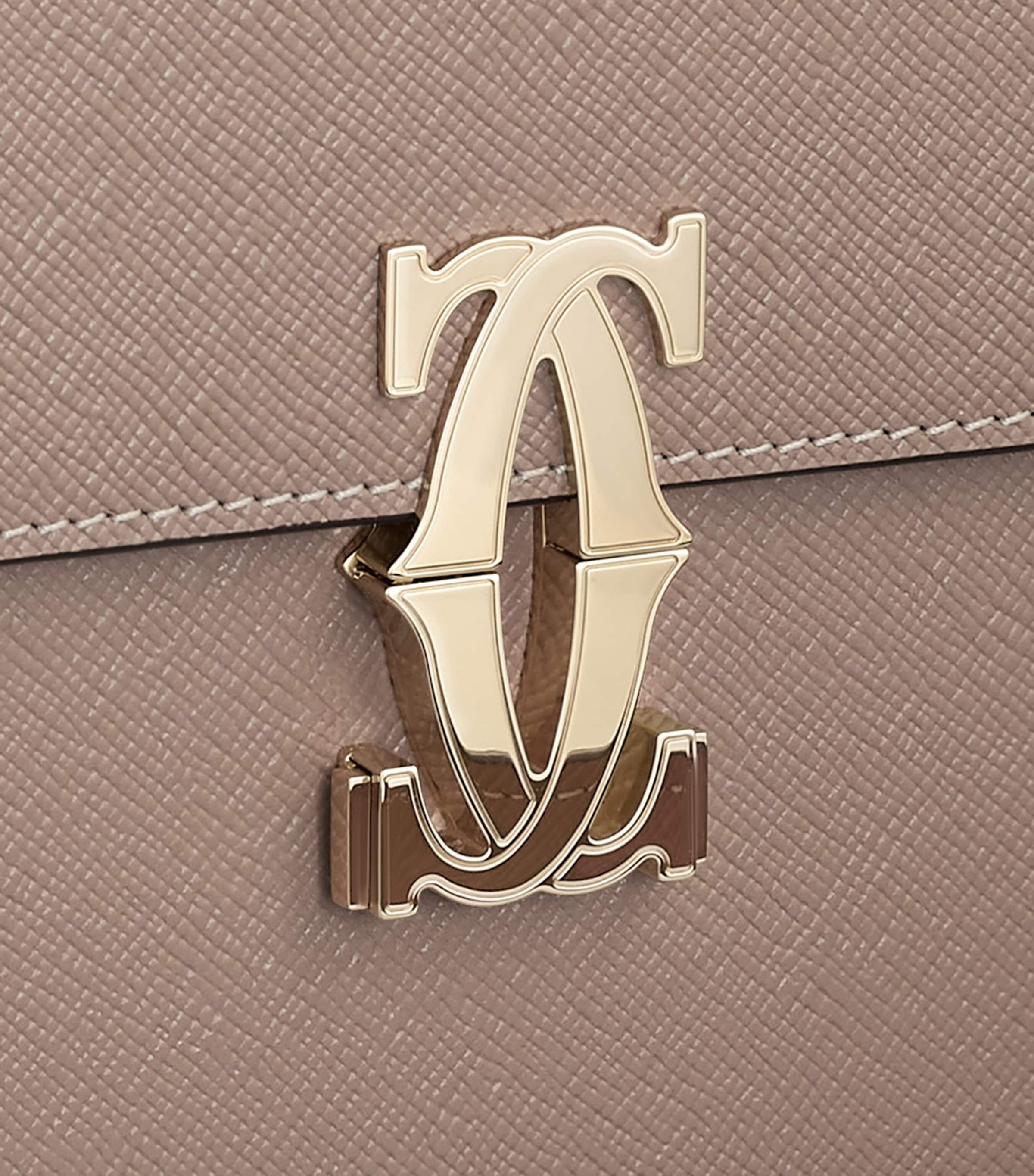 Mini Leather C de Cartier Shoulder Bag BEIGE Image 5