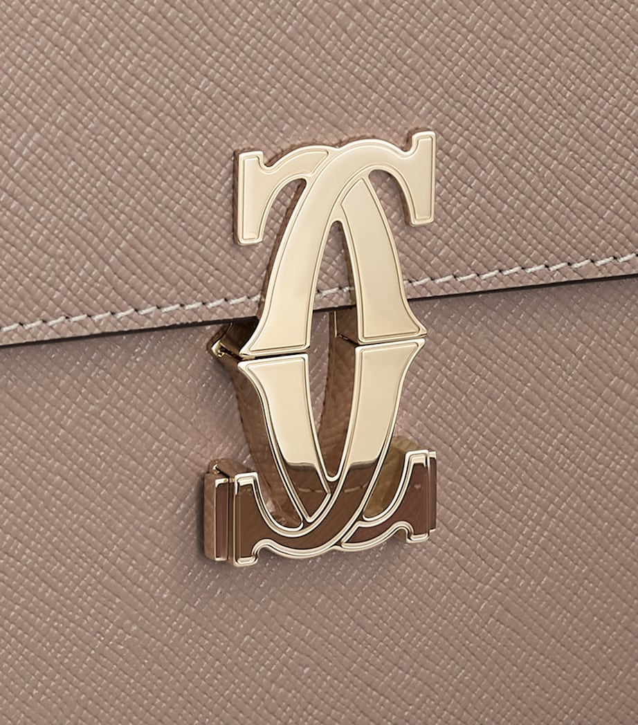 Mini Leather C de Cartier Shoulder Bag BEIGE Image 5