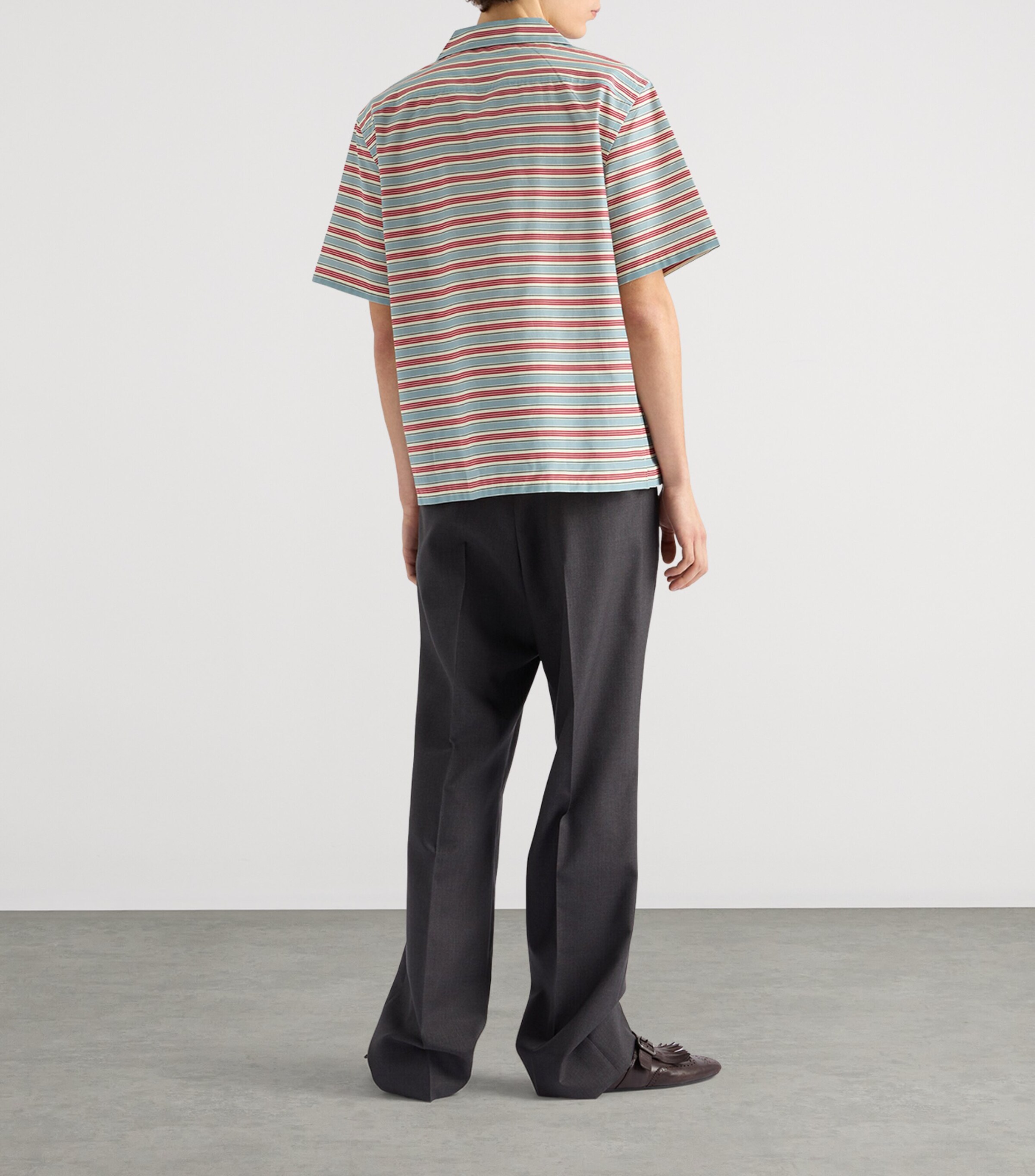 Prada Mens Cotton-Silk Bowling Shirt Image 5