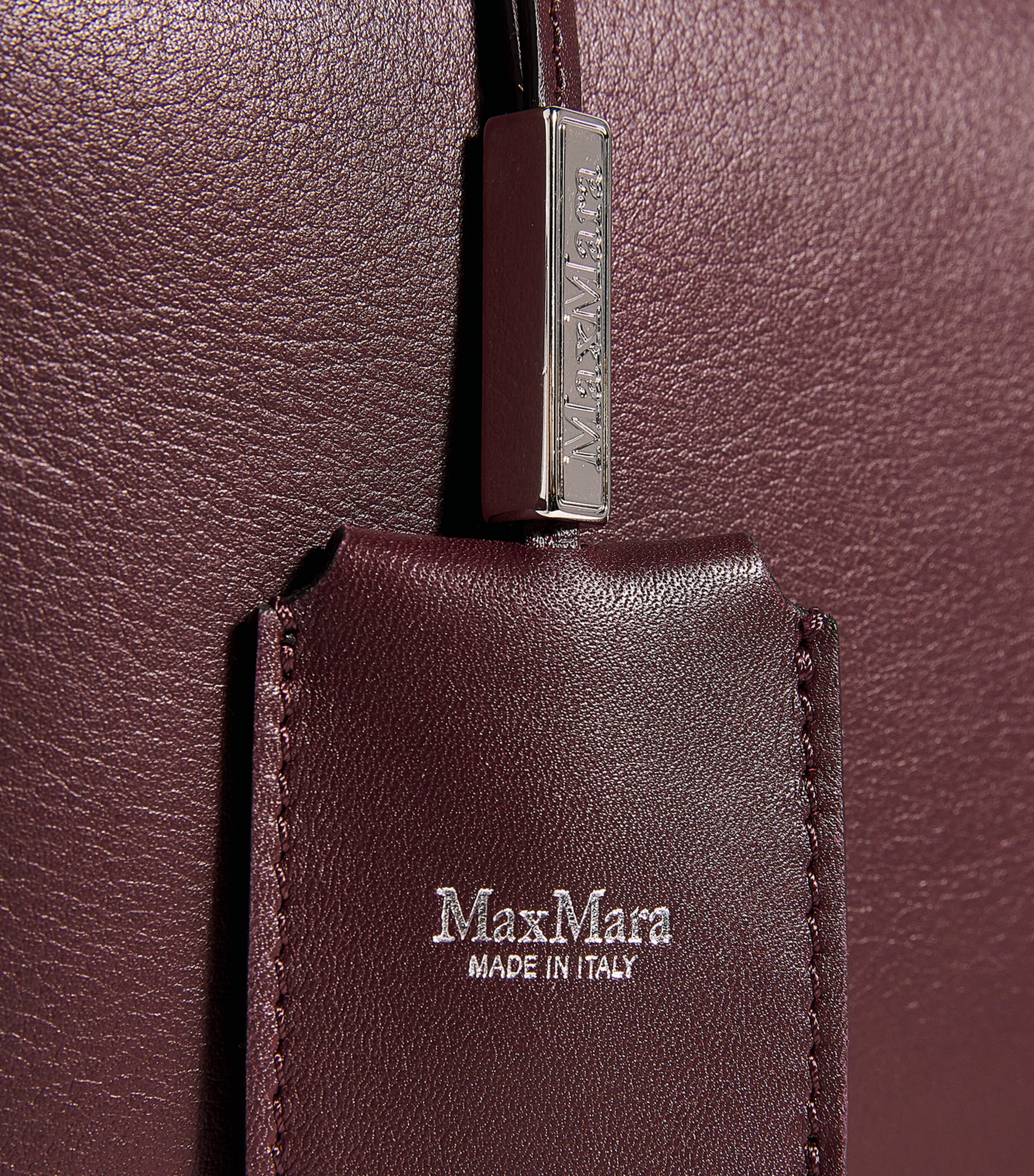 【MAX MARA】 Medium natural leather bowler bag Medium natural leather bowler bag, black | 