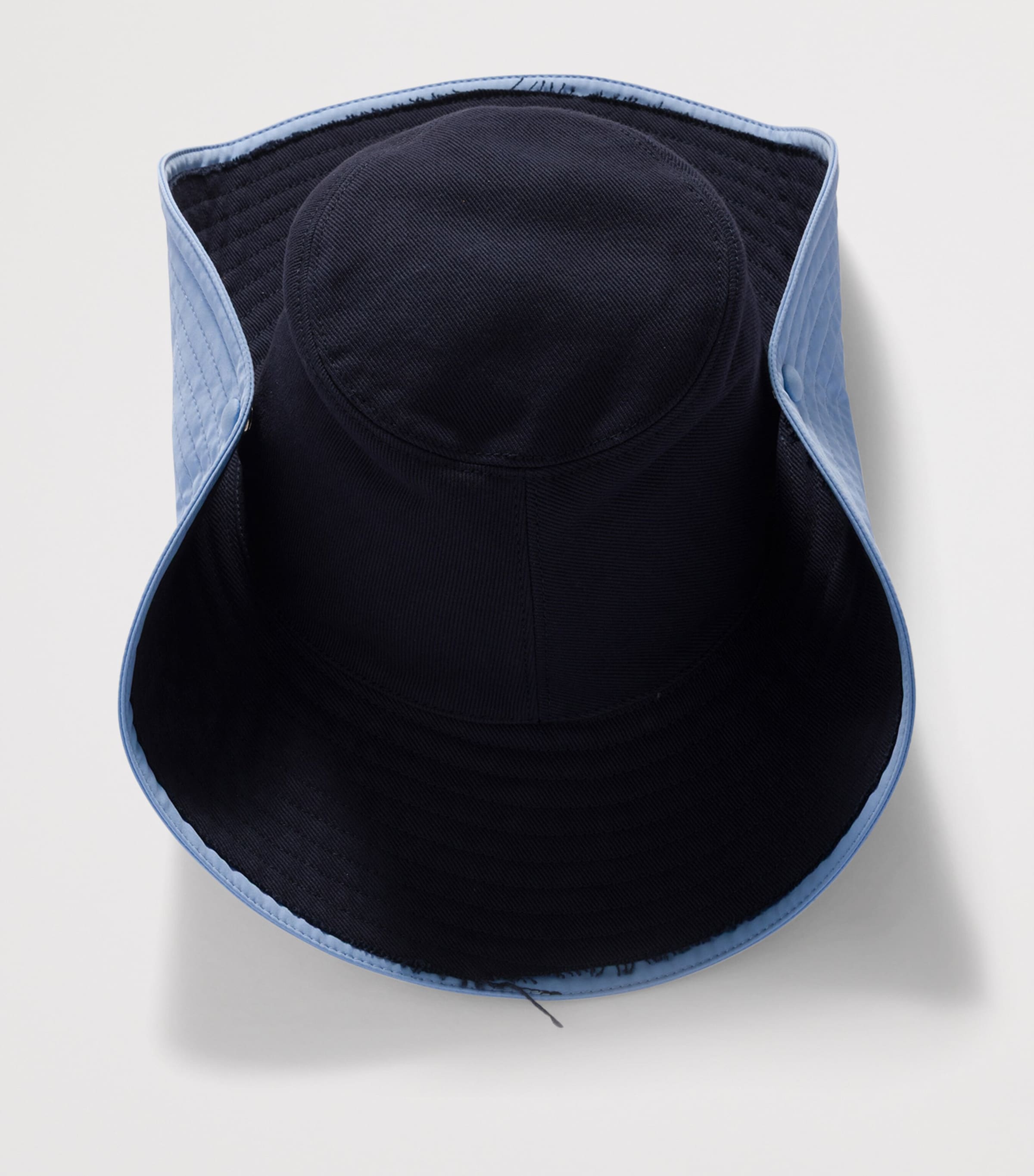 Miu Miu Cotton Logo Cowboy Hat Blue Image 2