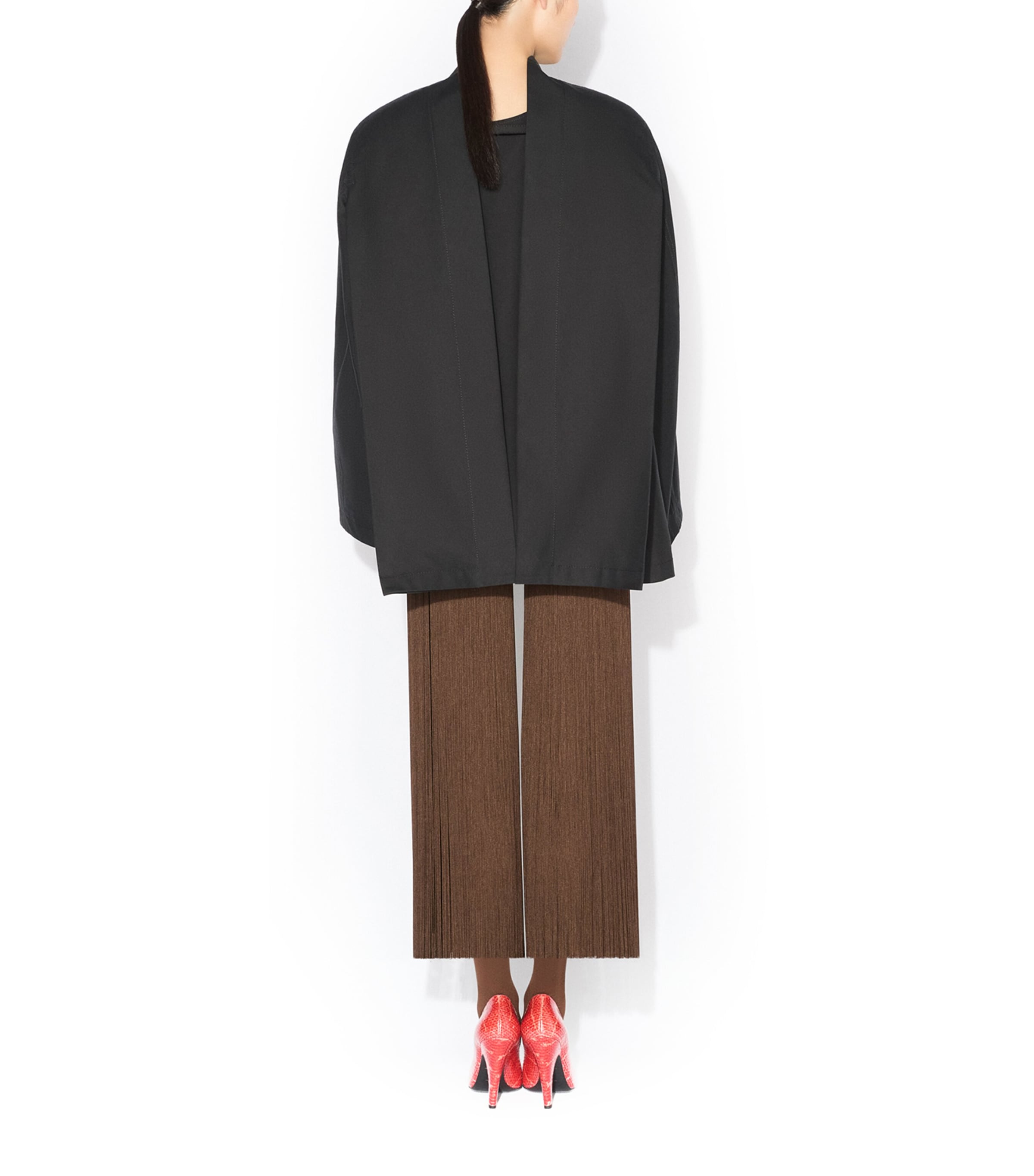 Alaïa Womens Cotton Poplin Reverse Jacket Noir Alaia Image 3