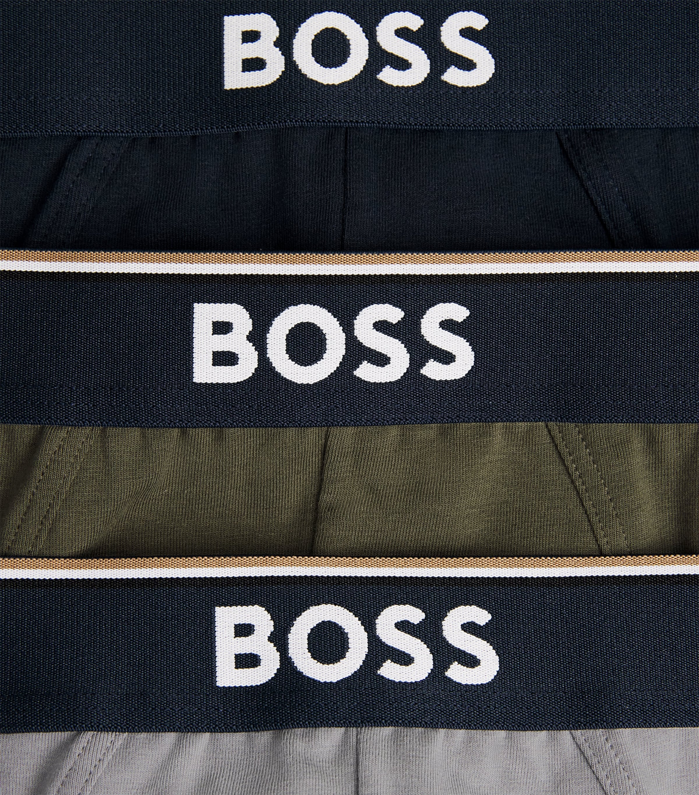 BOSS Mens Stretch-Cotton Power Briefs (Pack of 3) Open Blue Image 5