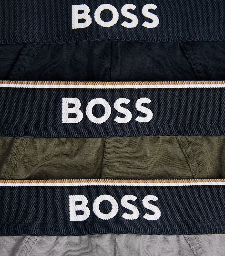 BOSS Mens Stretch-Cotton Power Briefs (Pack of 3) Open Blue Image 5
