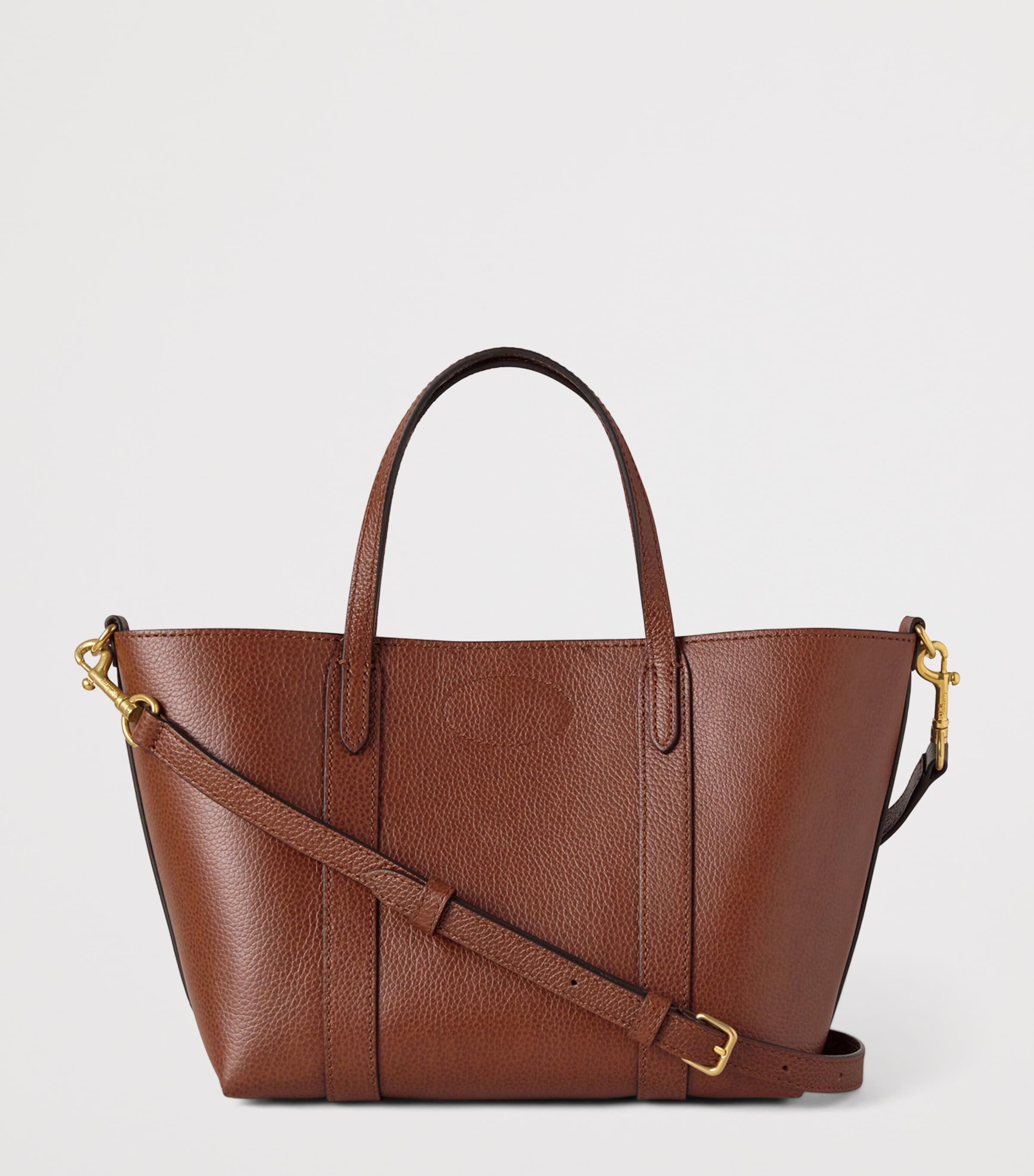Mini Leather Bayswater Tote Bag OAK Image 3