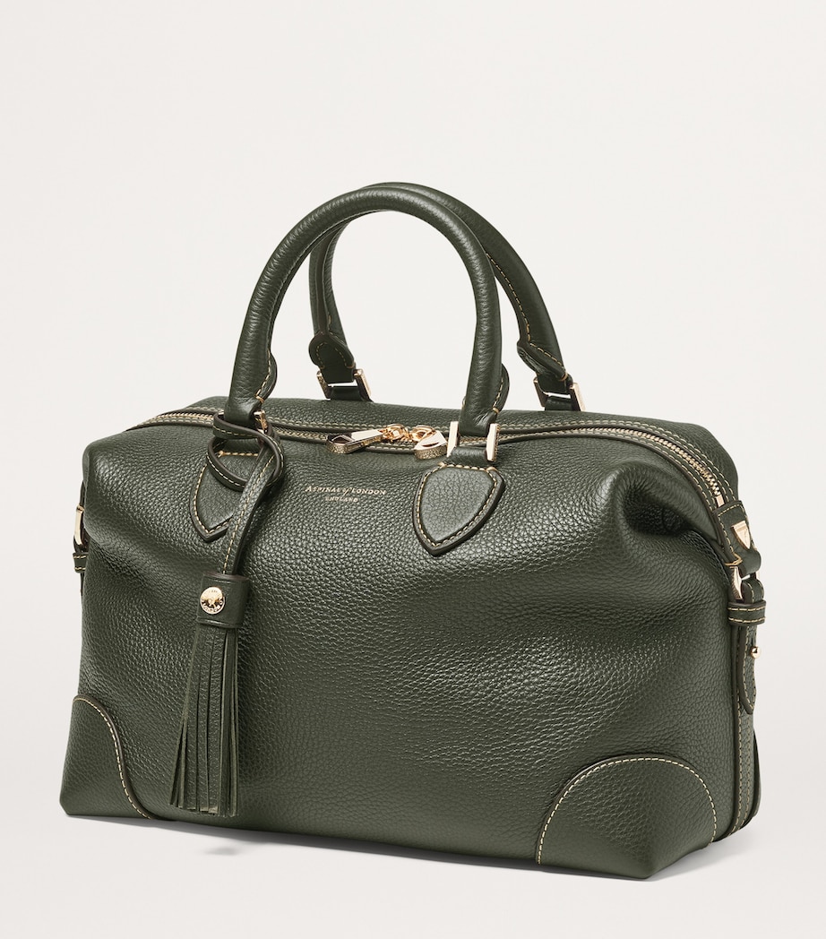 Leather Hudson Bowling Bag GREEN Image 3