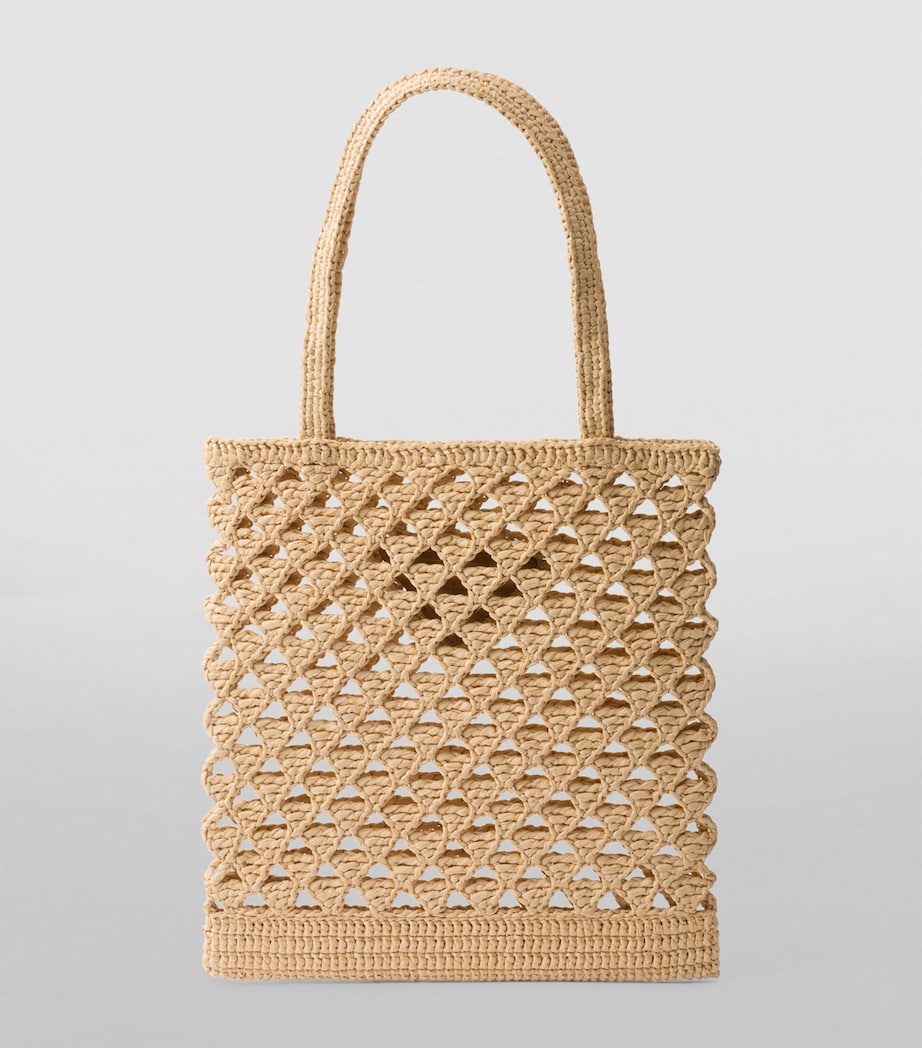 Prada Crochet Tote Bag Image 3