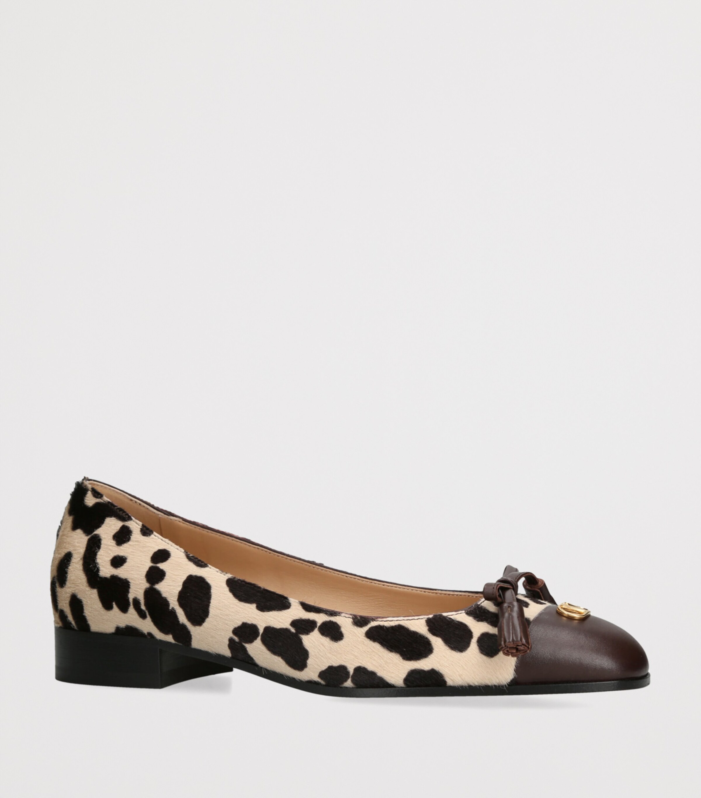 Valentino Garavani Calf Hair Leopard Ballet Flats Brown/oth Image 3