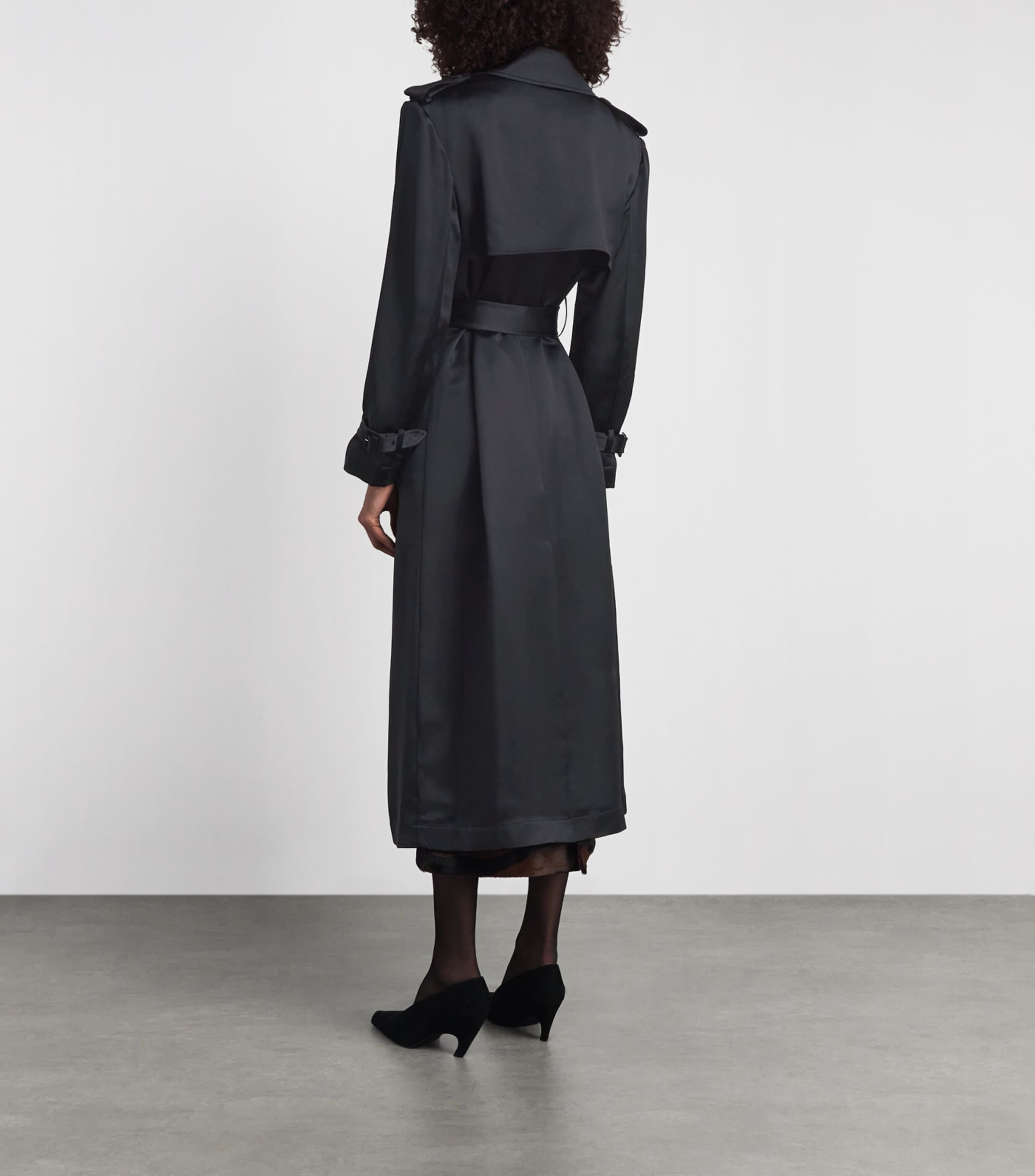 Simkhai Womens Alvida Belted Overcoat Black Image 5