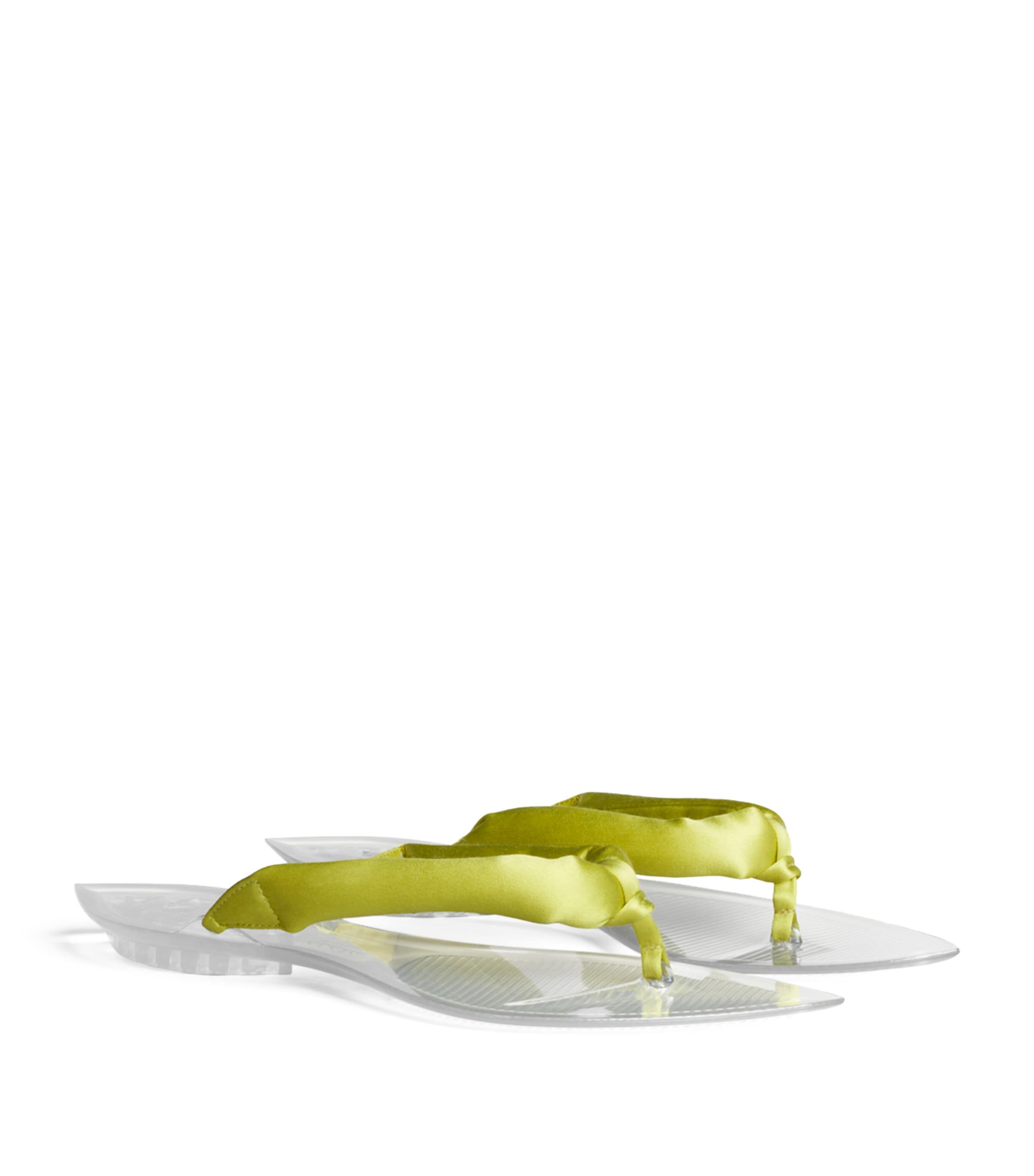 Alaïa Invisible Thong Flip Flops Lime Image 3
