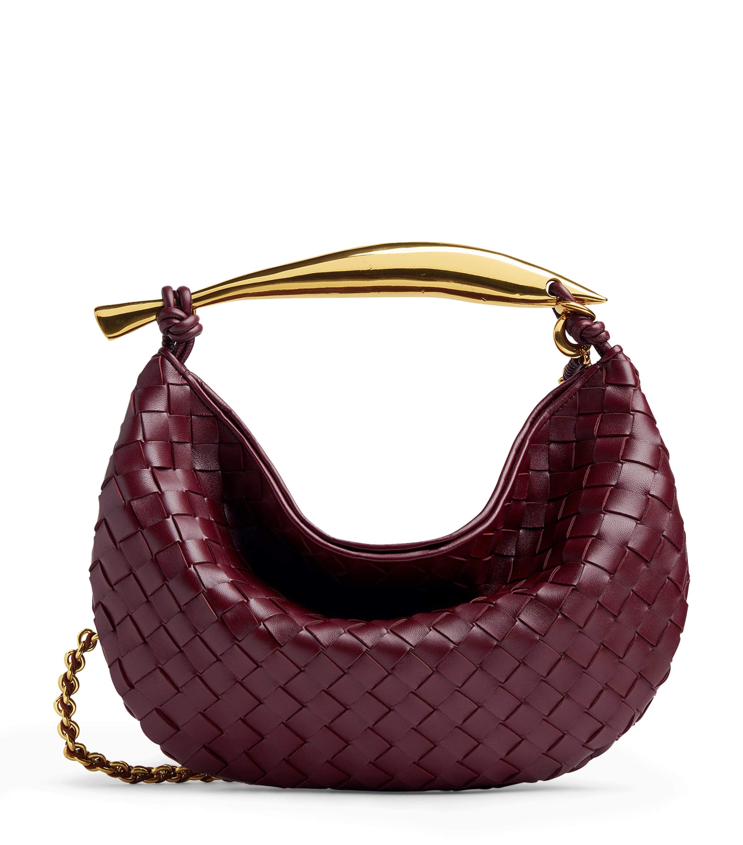 ハンドバッグ Bottega Veneta Sardine Handbag In Weathered Leather Bottega Veneta Small Leather Sardine Chain Top-Handle Bag