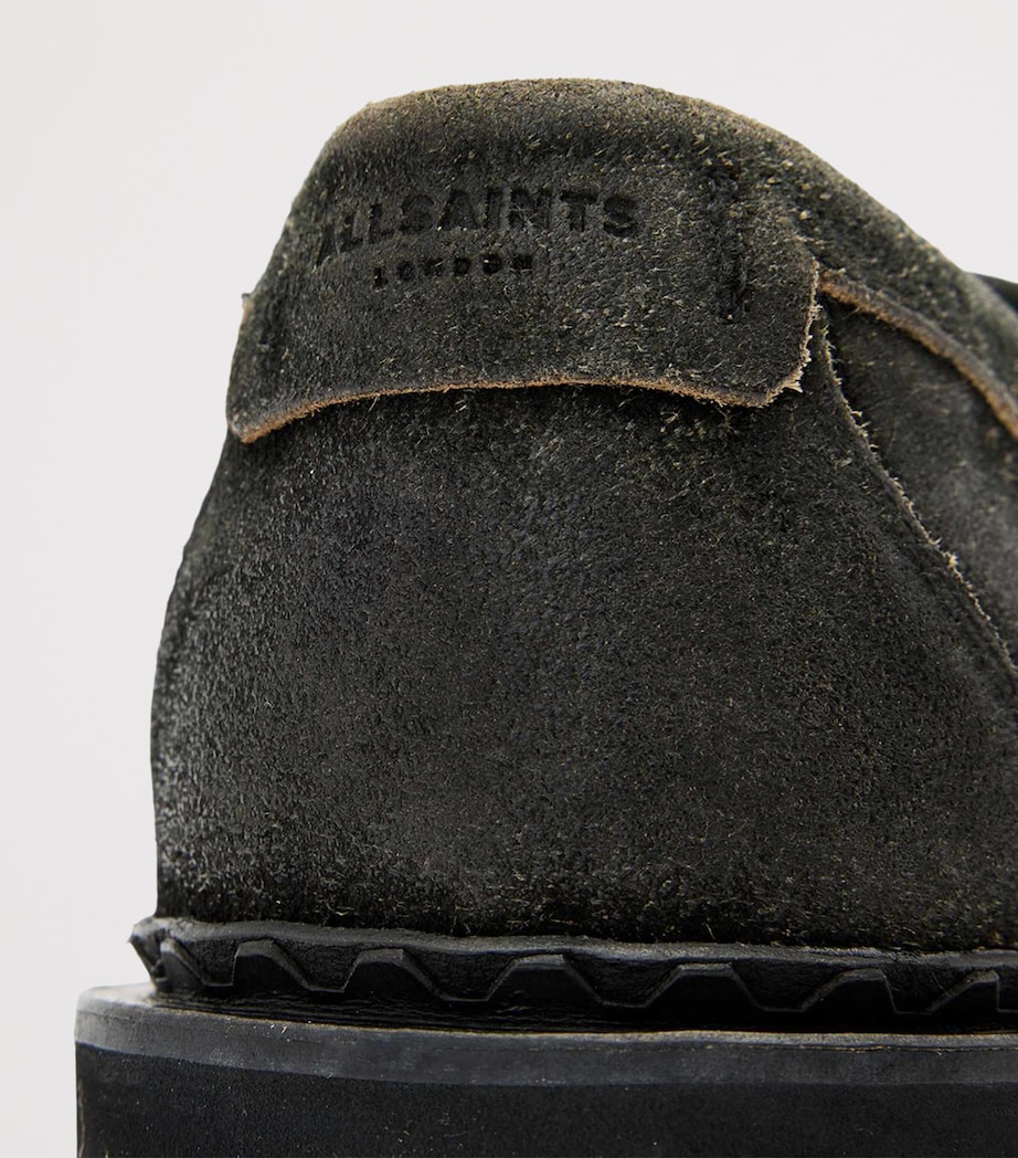 AllSaints Suede Tassel Skiff Loafers Charcoal Grey Image 6