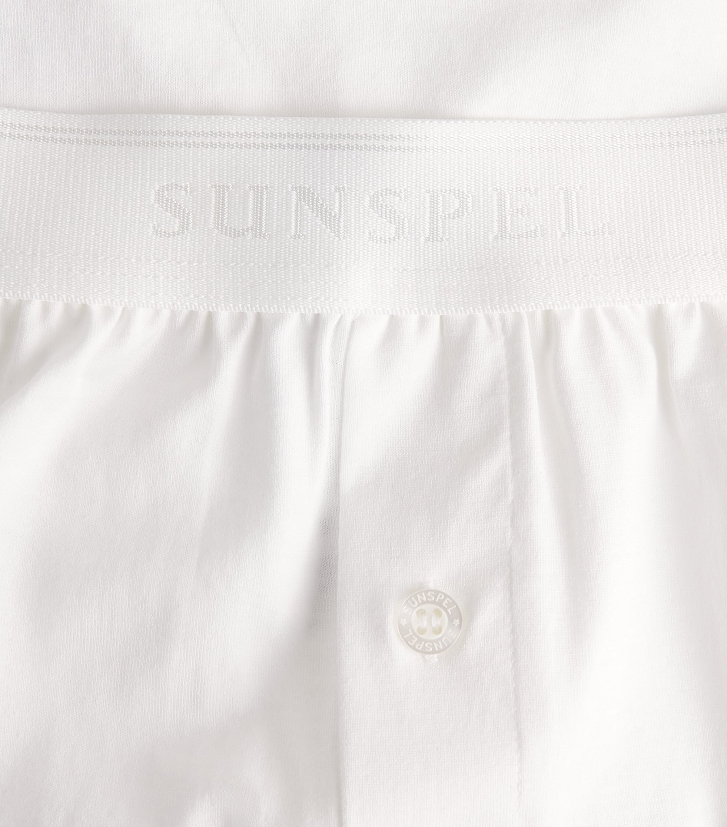 Sunspel Mens Superfine Cotton Boxer Shorts Whaa White Image 5