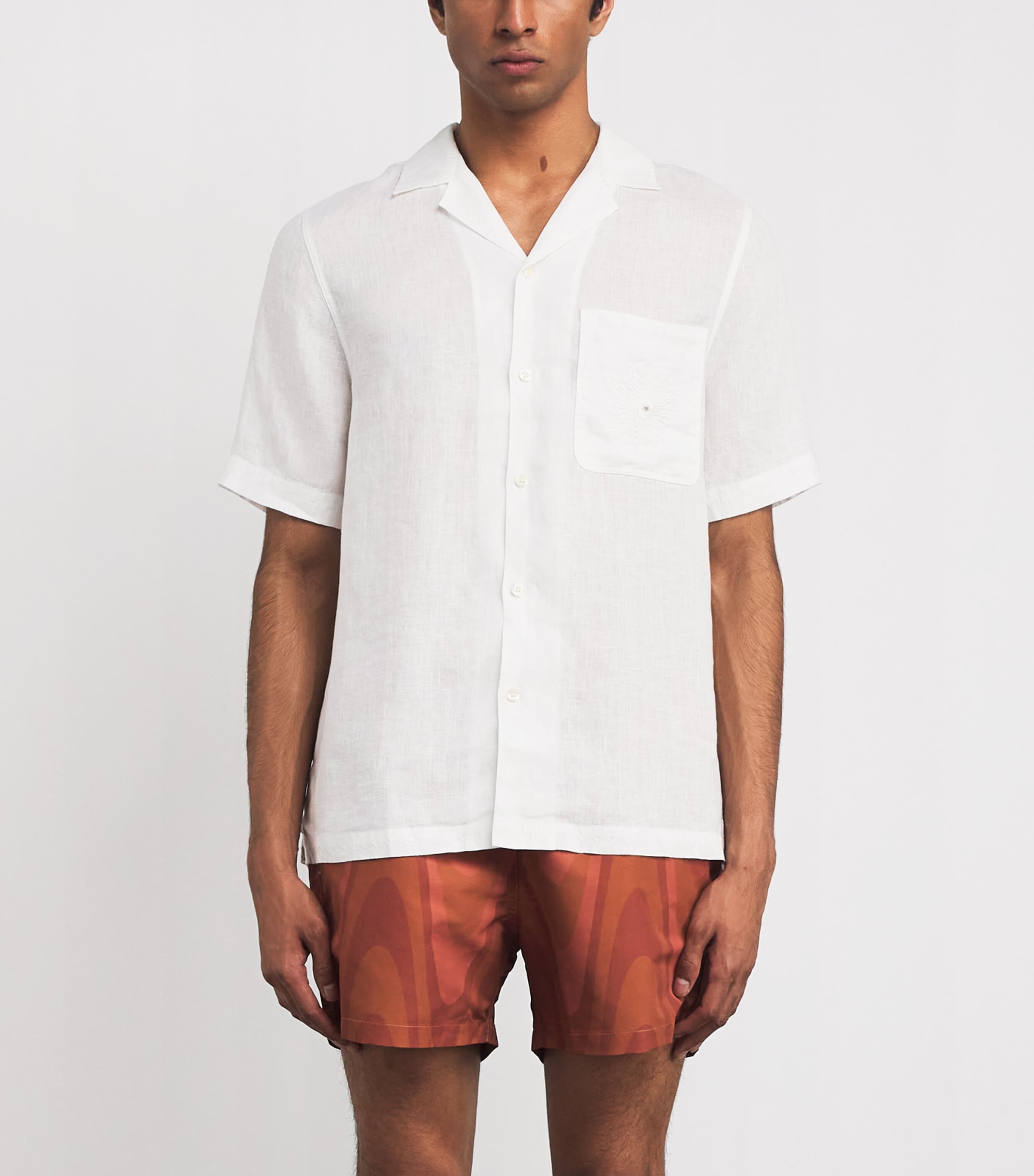 Linen Alves Shirt 01-WHITE Image 3