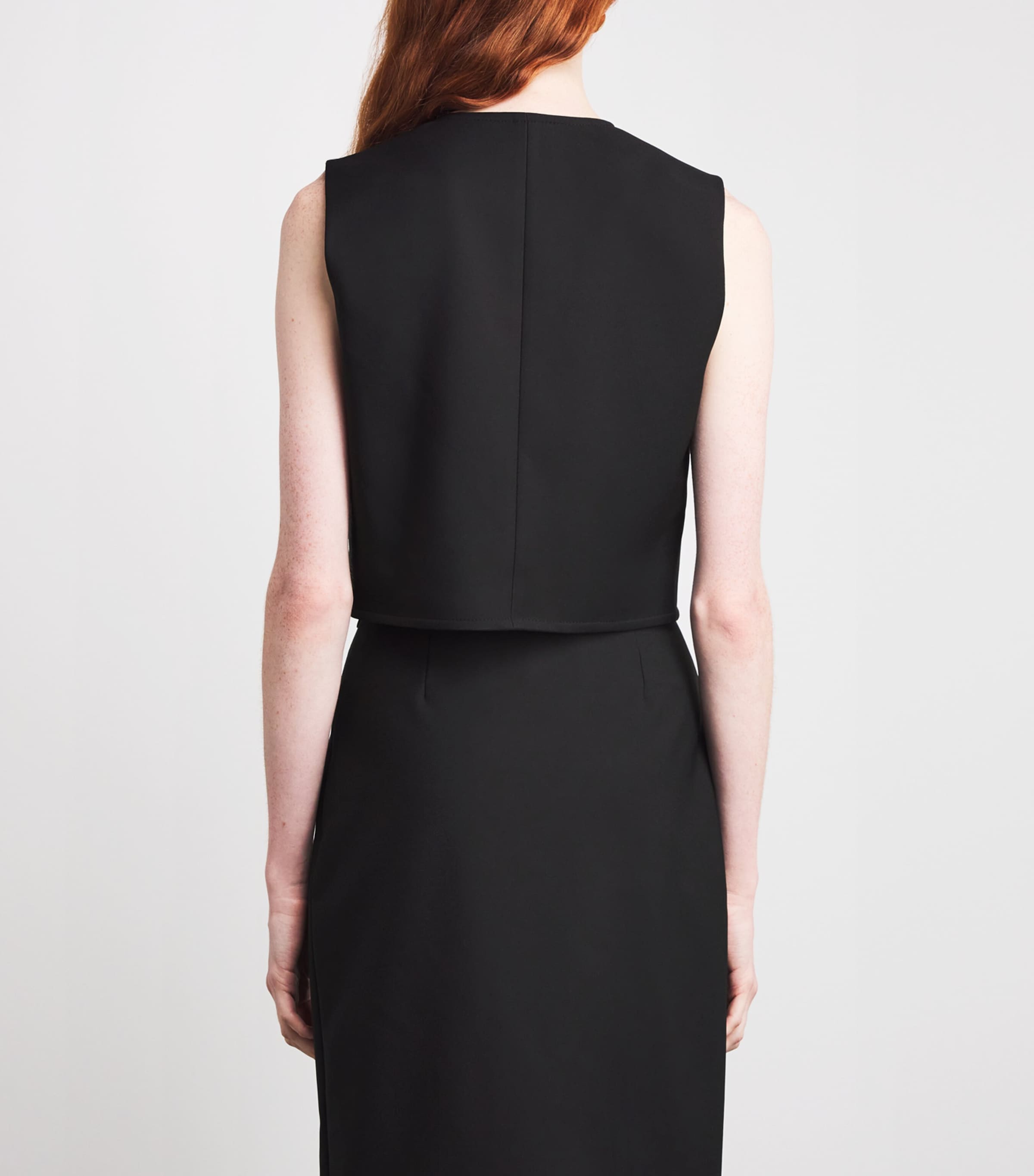 Button-Up Crop Top BLACK Image 4