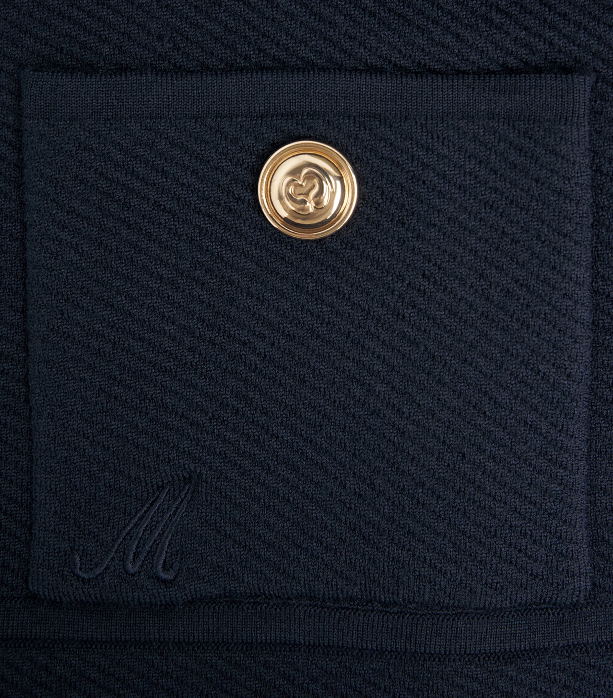 Maje Womens Sleeveless Waistcoat Navy Image 6