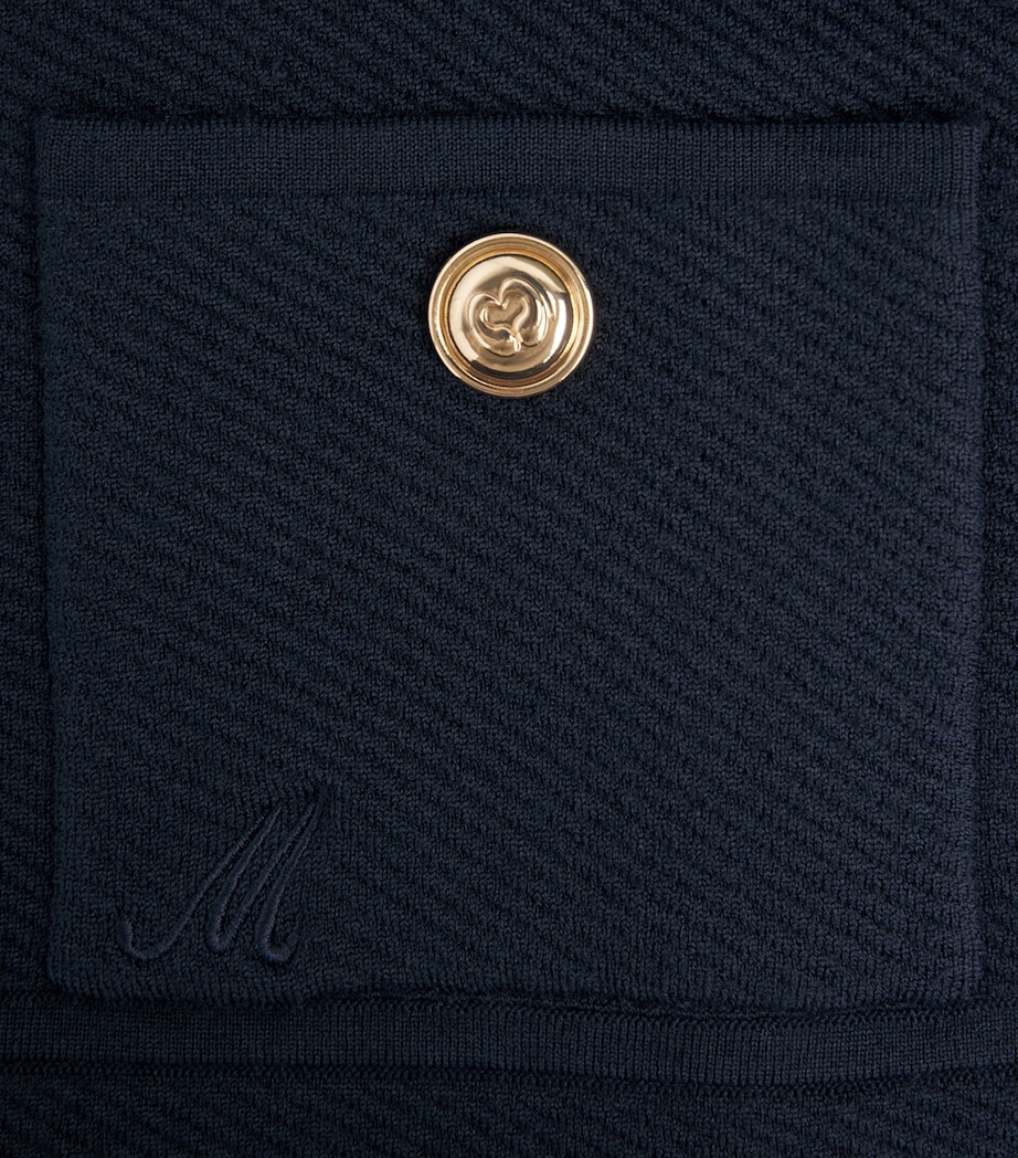 Maje Womens Sleeveless Waistcoat Navy Image 6