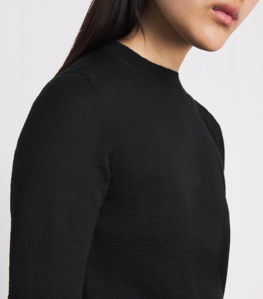 Virgin Wool Top BLACK Image 6