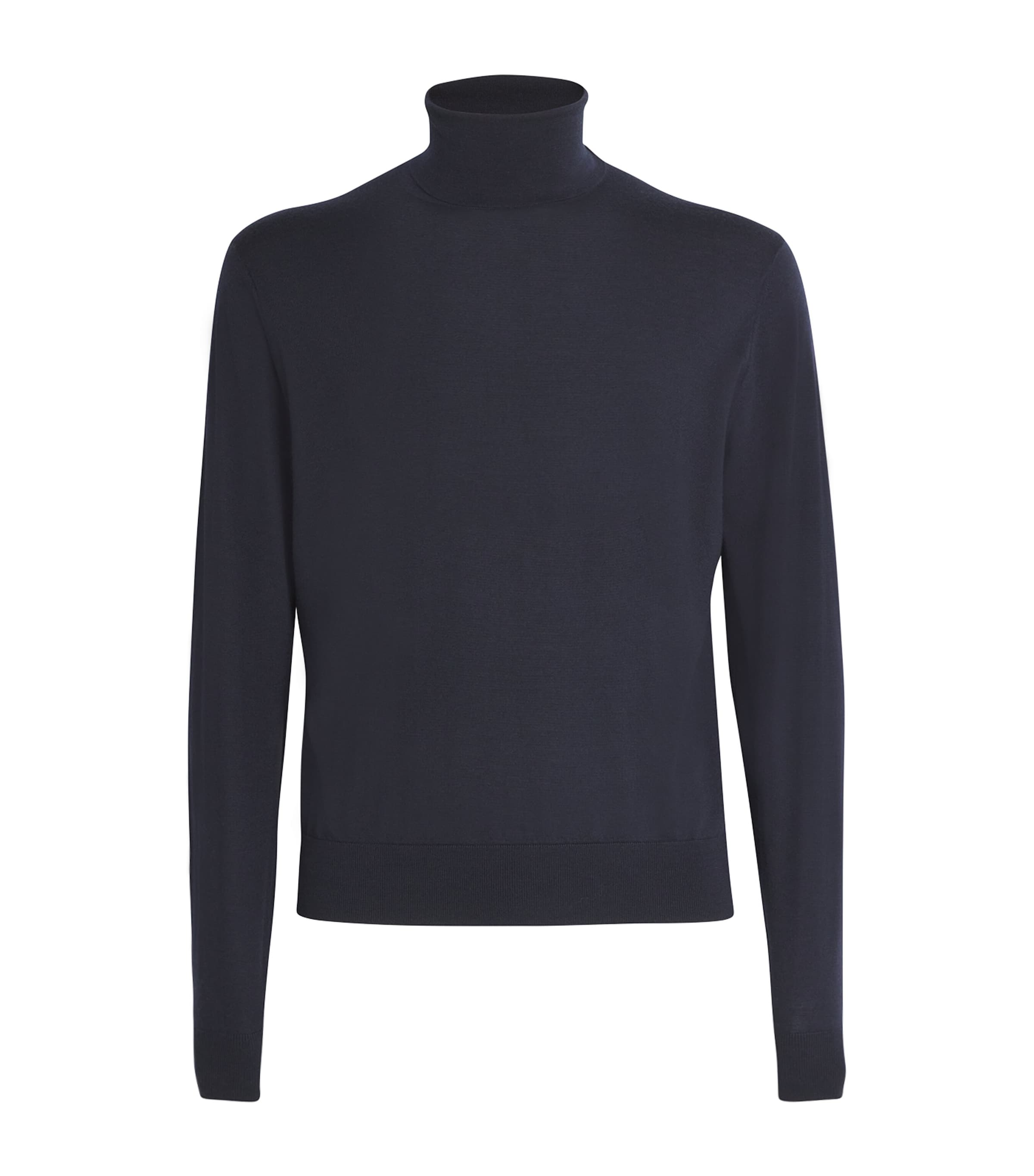 Fioroni Cashmere Virgin Wool Rollneck Sweater In Navy