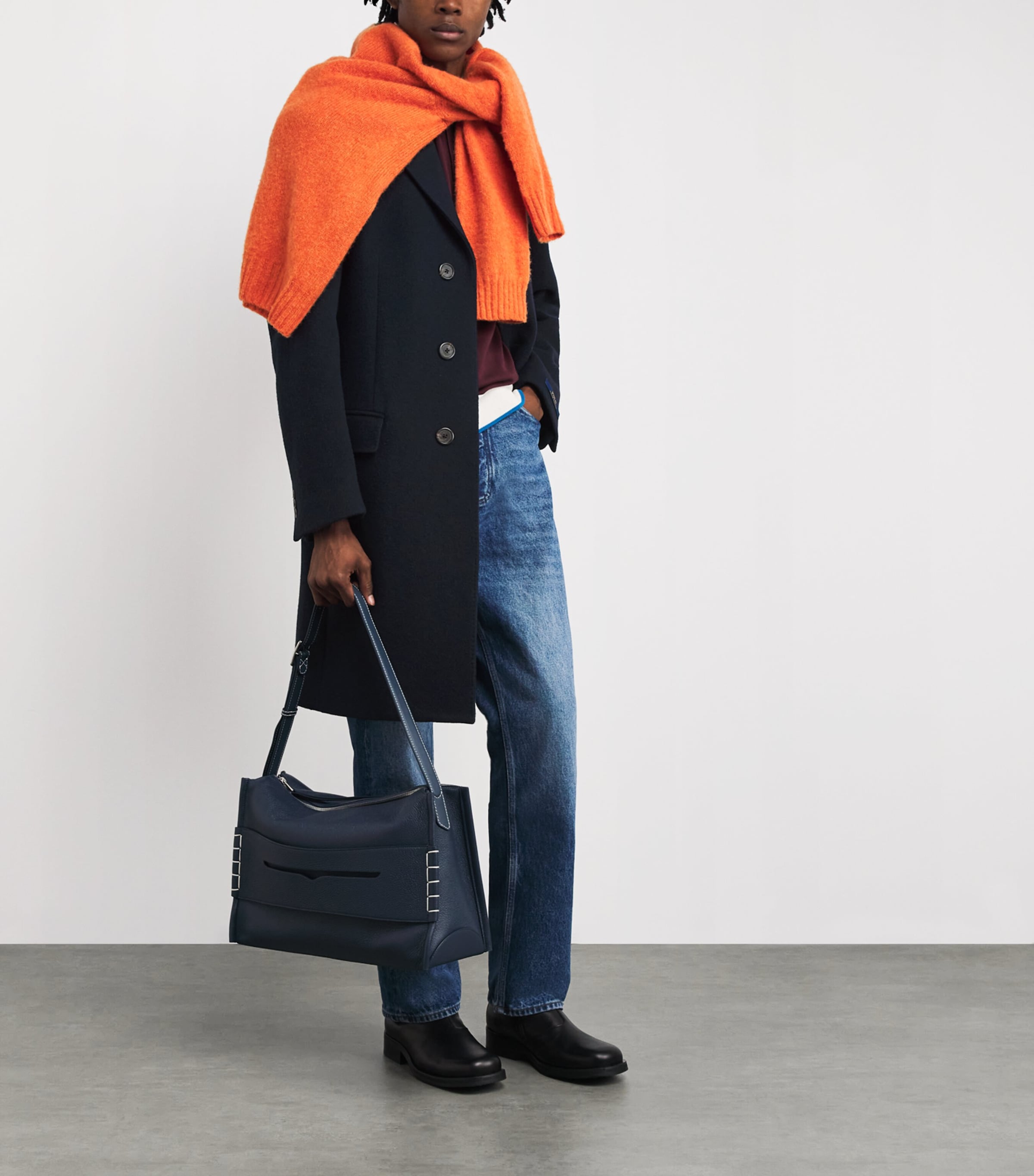 Wool-Blend Overcoat NAVY Image 2