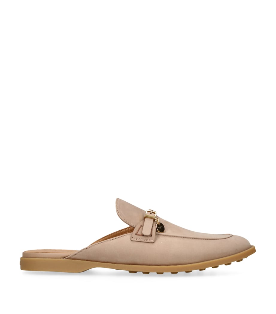 Tod's Suede Slippers Pale Pink Image 1