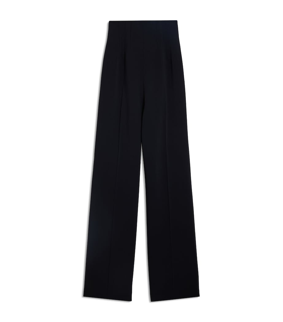 Silk-Wool Corset Trousers 999BLACK Image 1