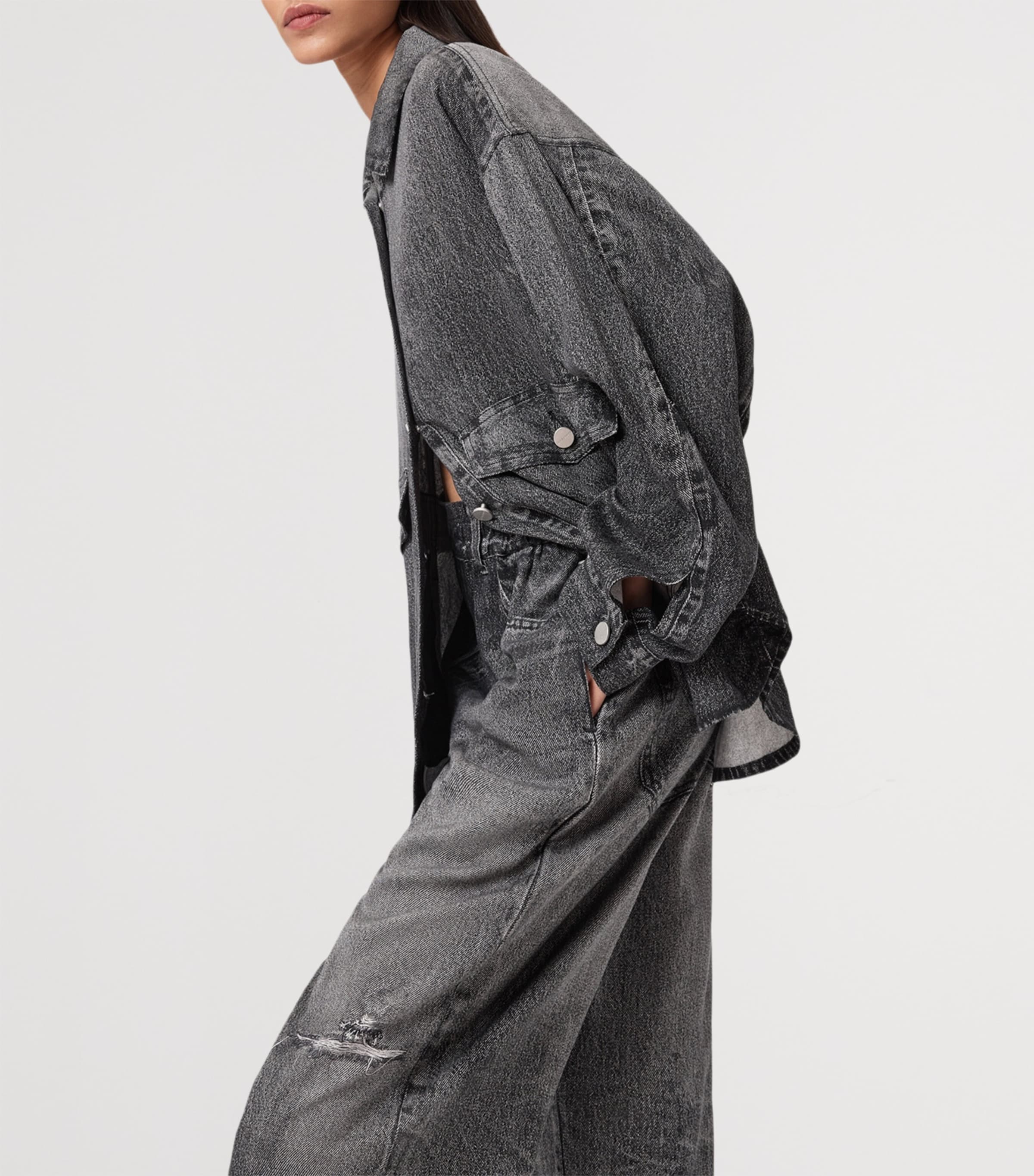 Tyler Illusion Print Wide-Leg Trousers ILLUSION BLACK Image 6