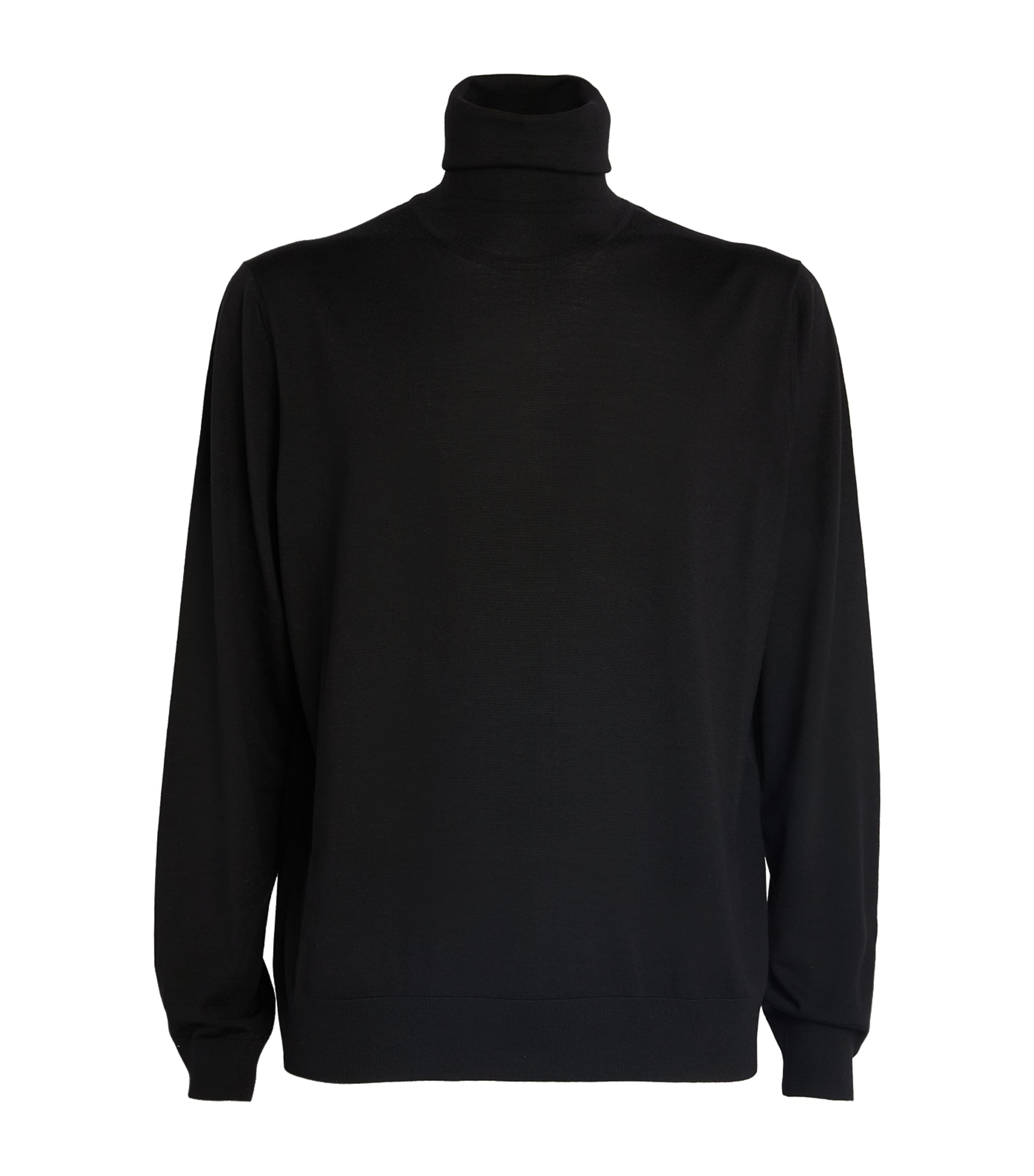 The Row Rollneck Wool Sweater In Black