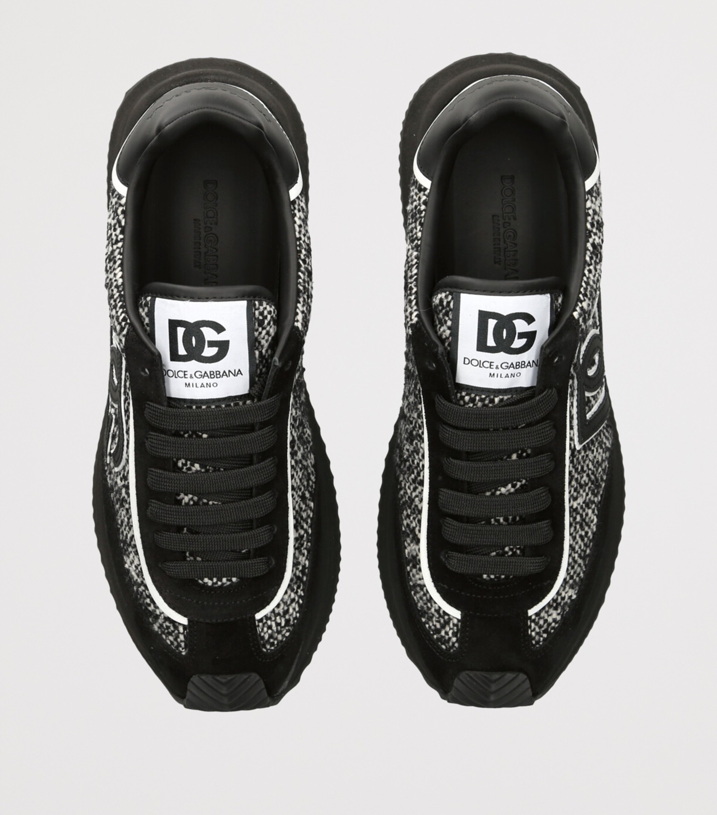 Dolce&Gabbana Suede DG Cushion Sneakers Blk/grey Image 4